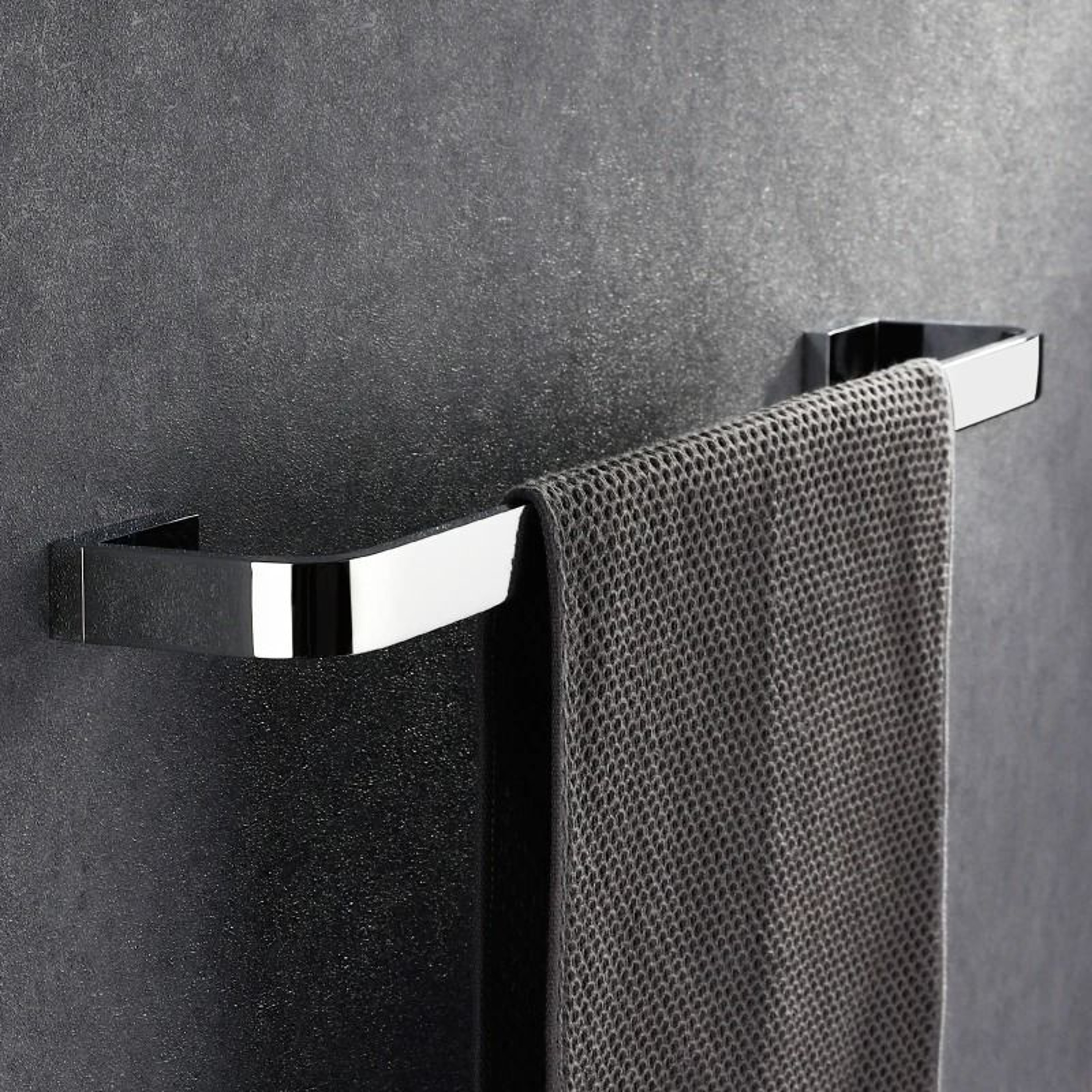 LuxeBrass Chrome Wall Mounted Towel Bar 1