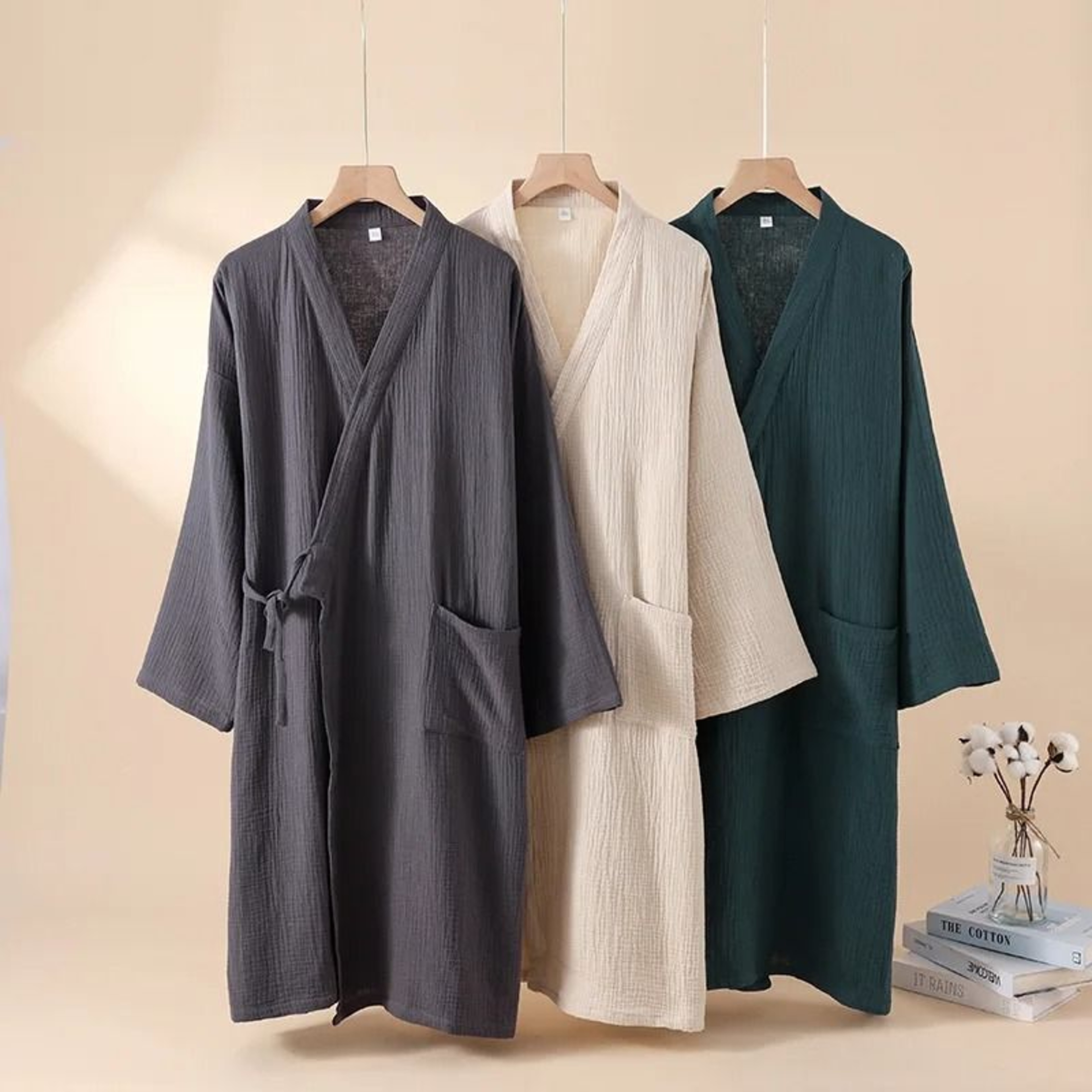 CottonEase Lightweight Kimono Robe 1
