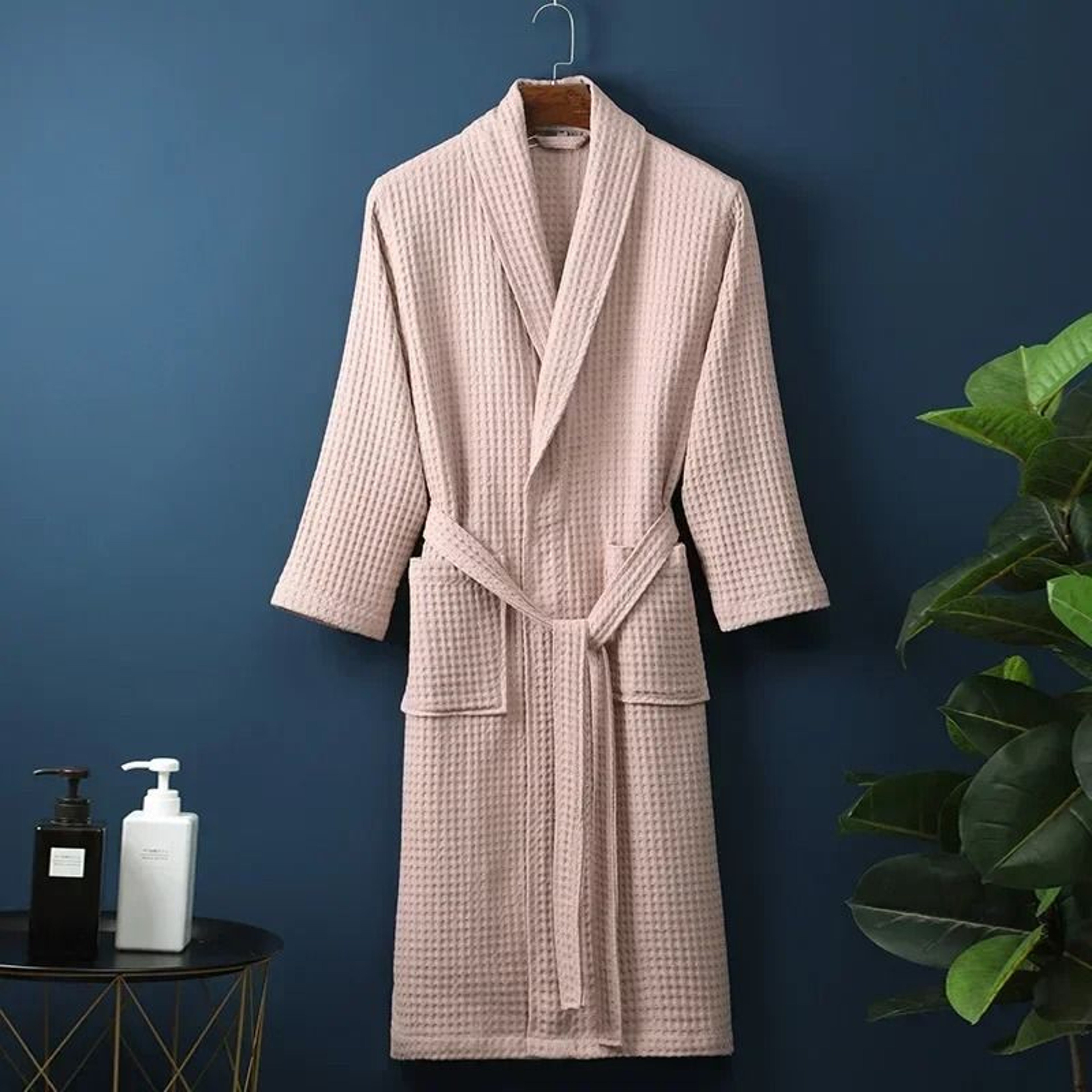 TerryBloom Lightweight Cotton Waffle Bathrobe 9