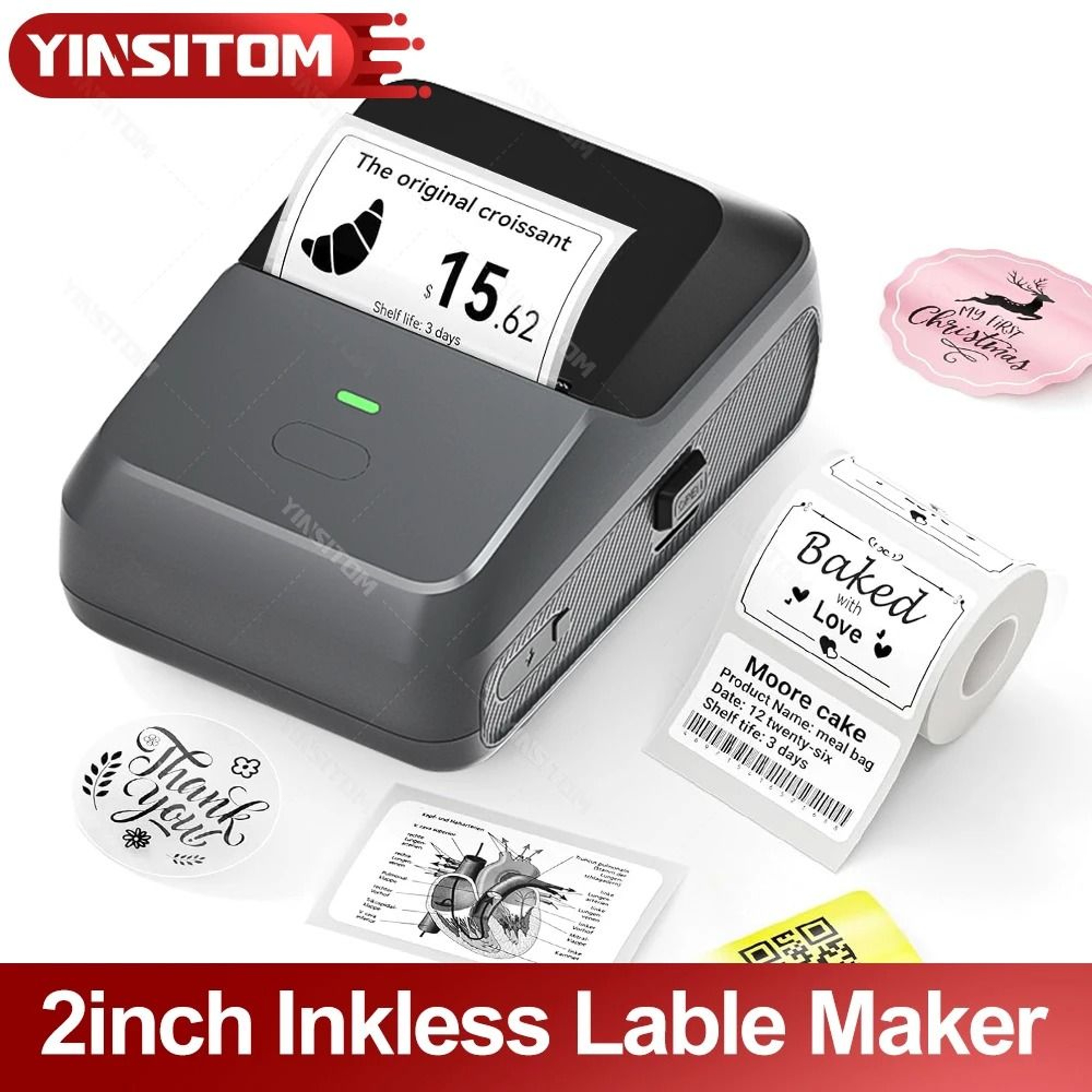 PrintEase Mini Bluetooth Thermal Label Printer 0