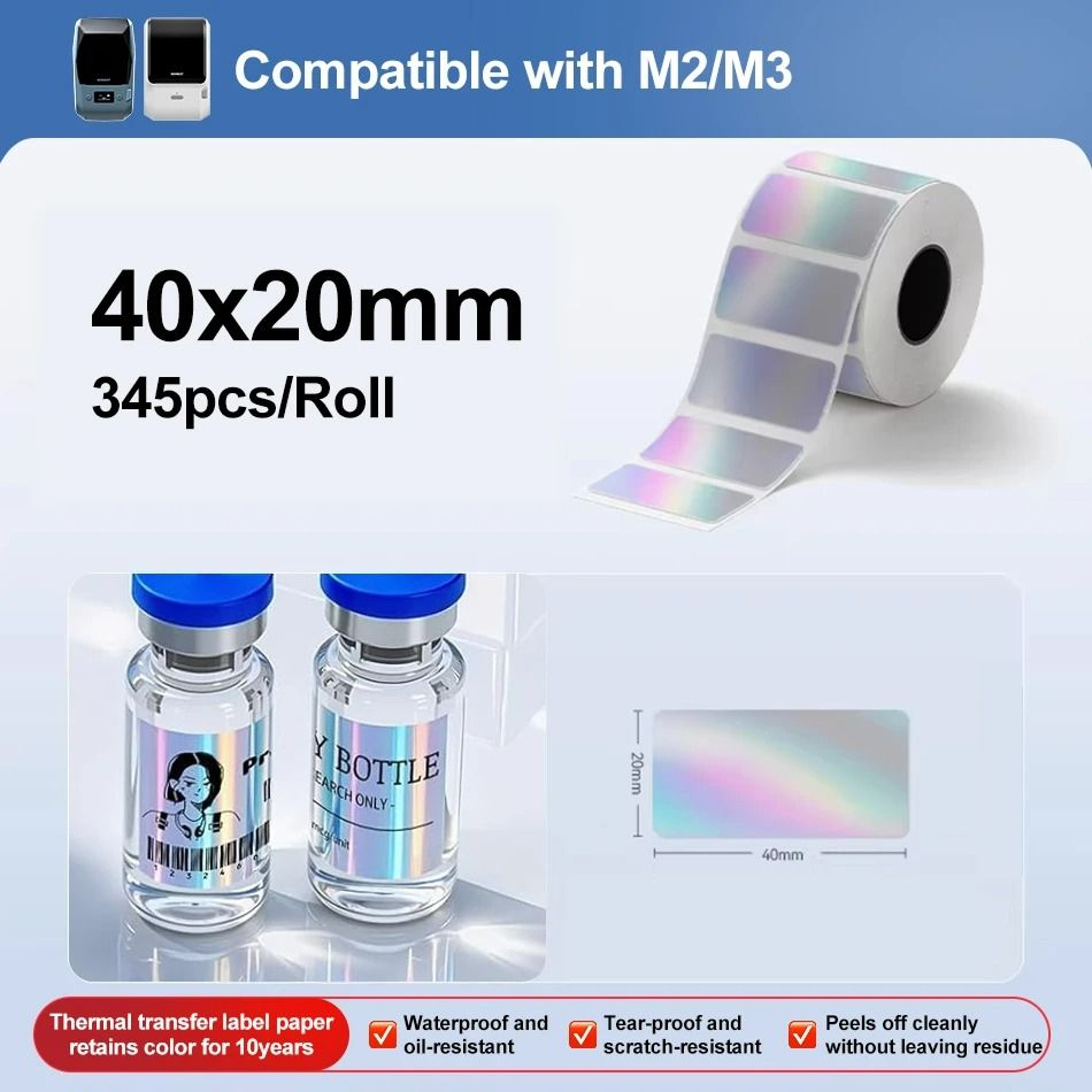 PrintGuard NIIMBOT Thermal Transfer Label Rolls 8