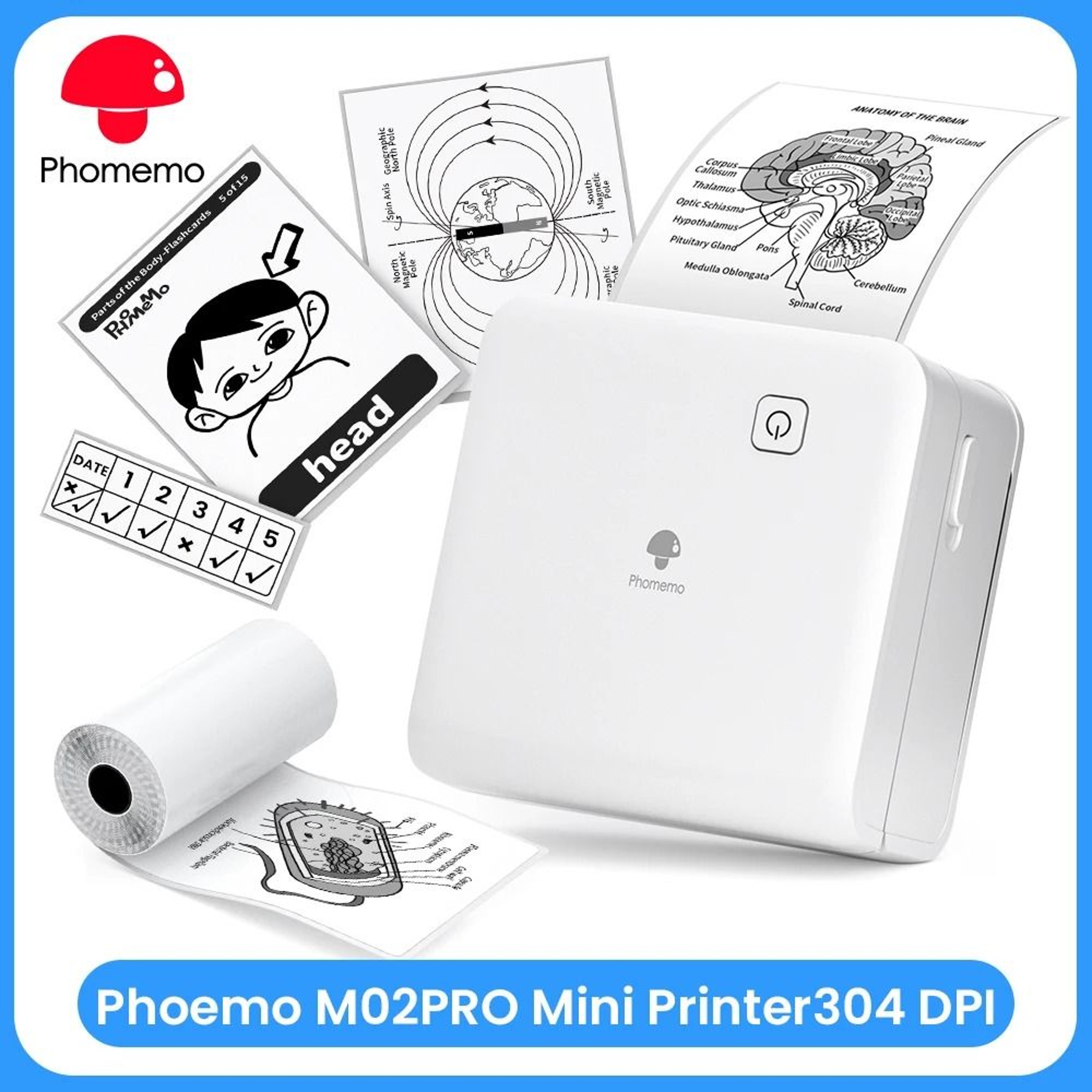Phomemo M02 Pro 300 DPI Bluetooth Pocket Printer 1