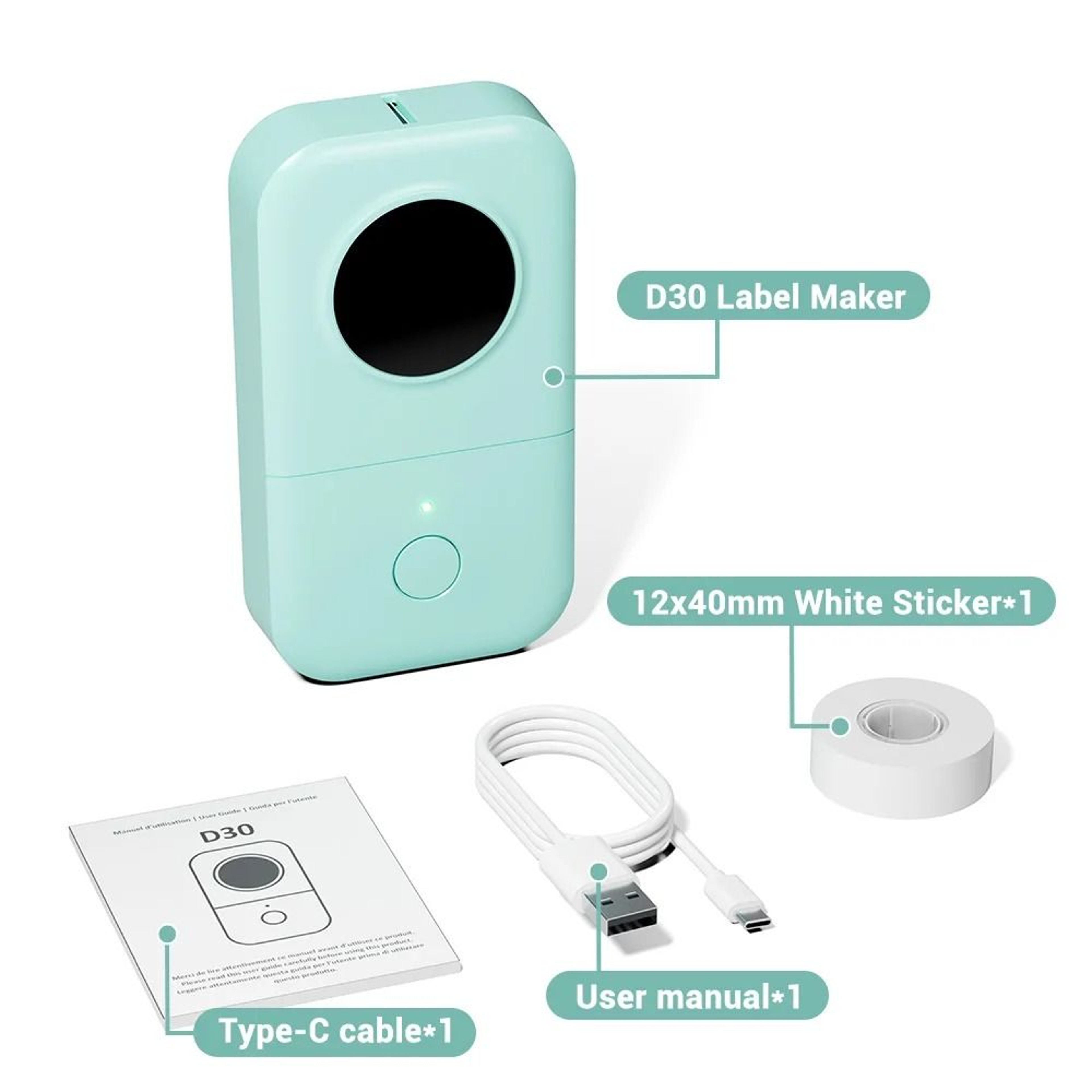 Phomemo D30 Portable Bluetooth Mini Label Maker 12