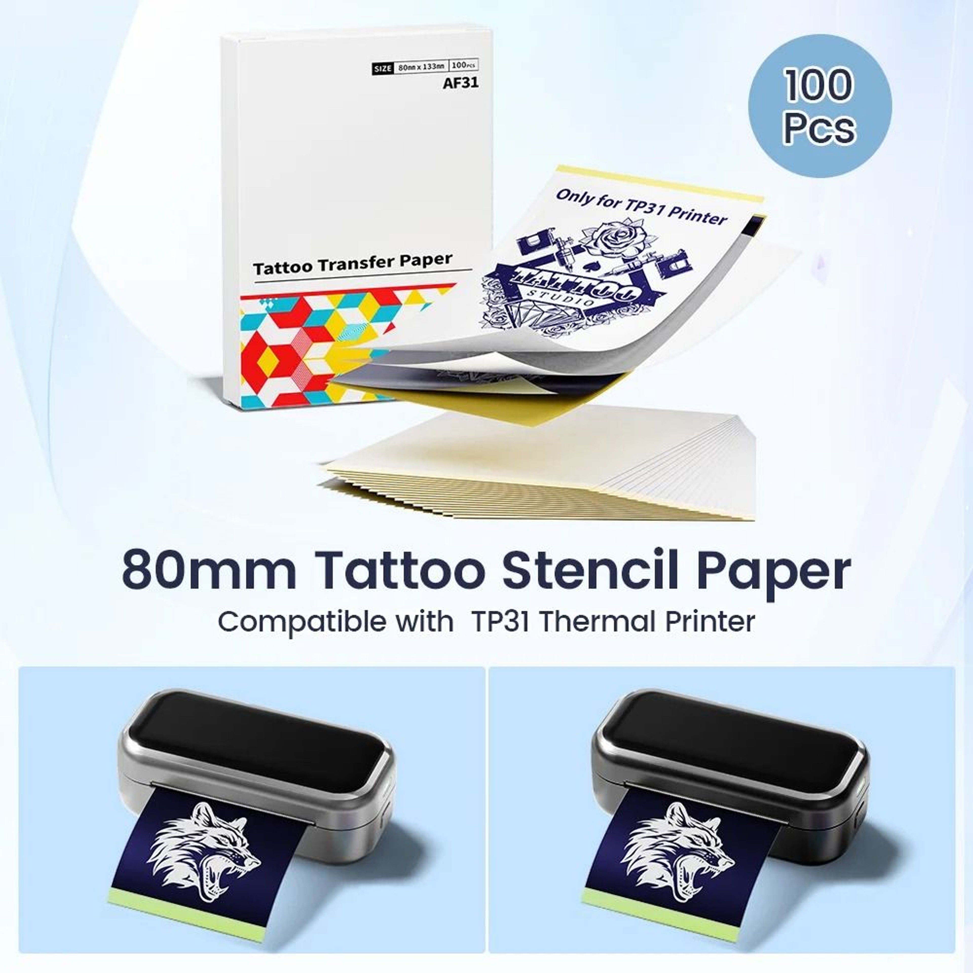 StencilPro TP31 Tattoo Transfer Paper 100 Sheets 1