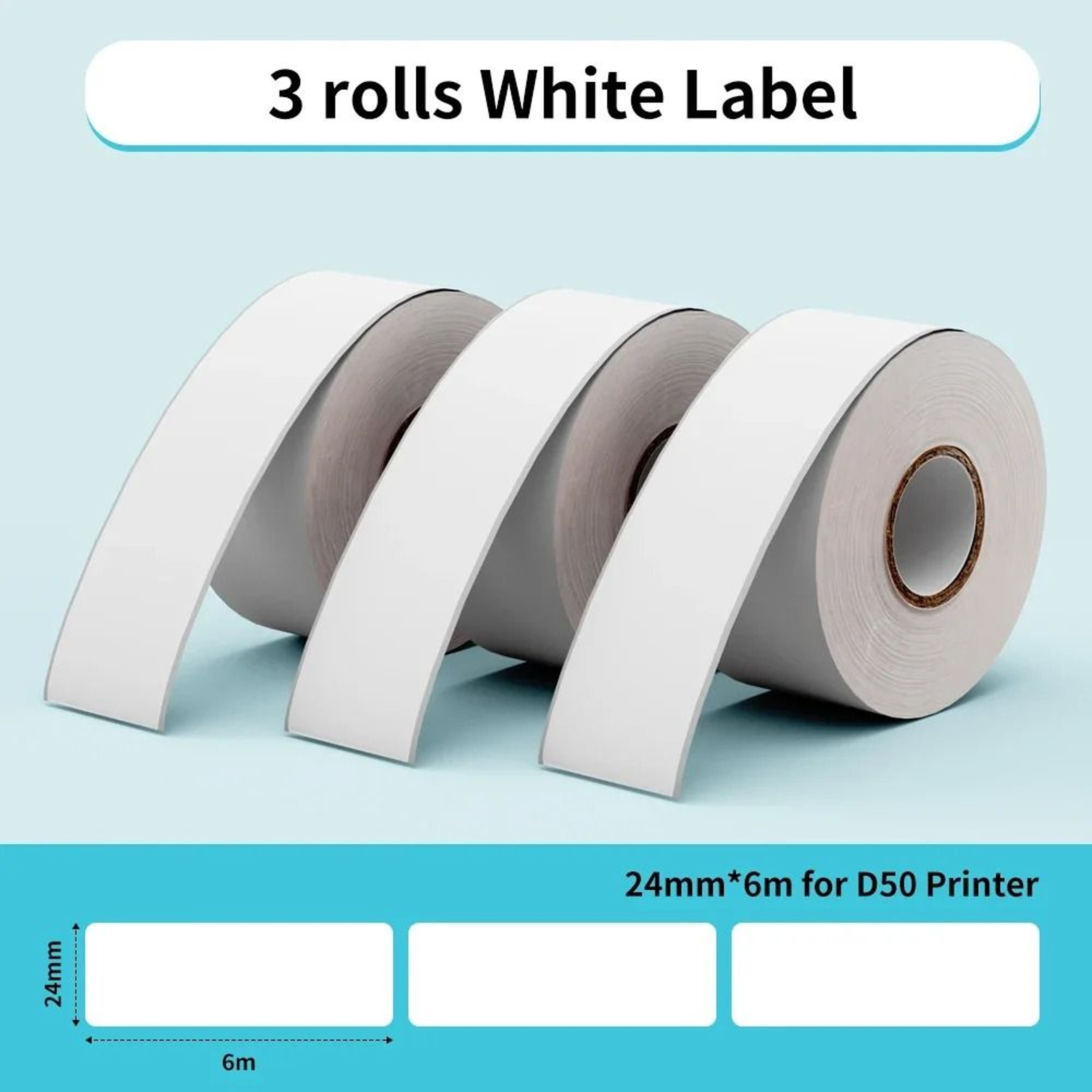 AquaSeal Phomemo D50 Durable Thermal Label Rolls 3 Pack 13
