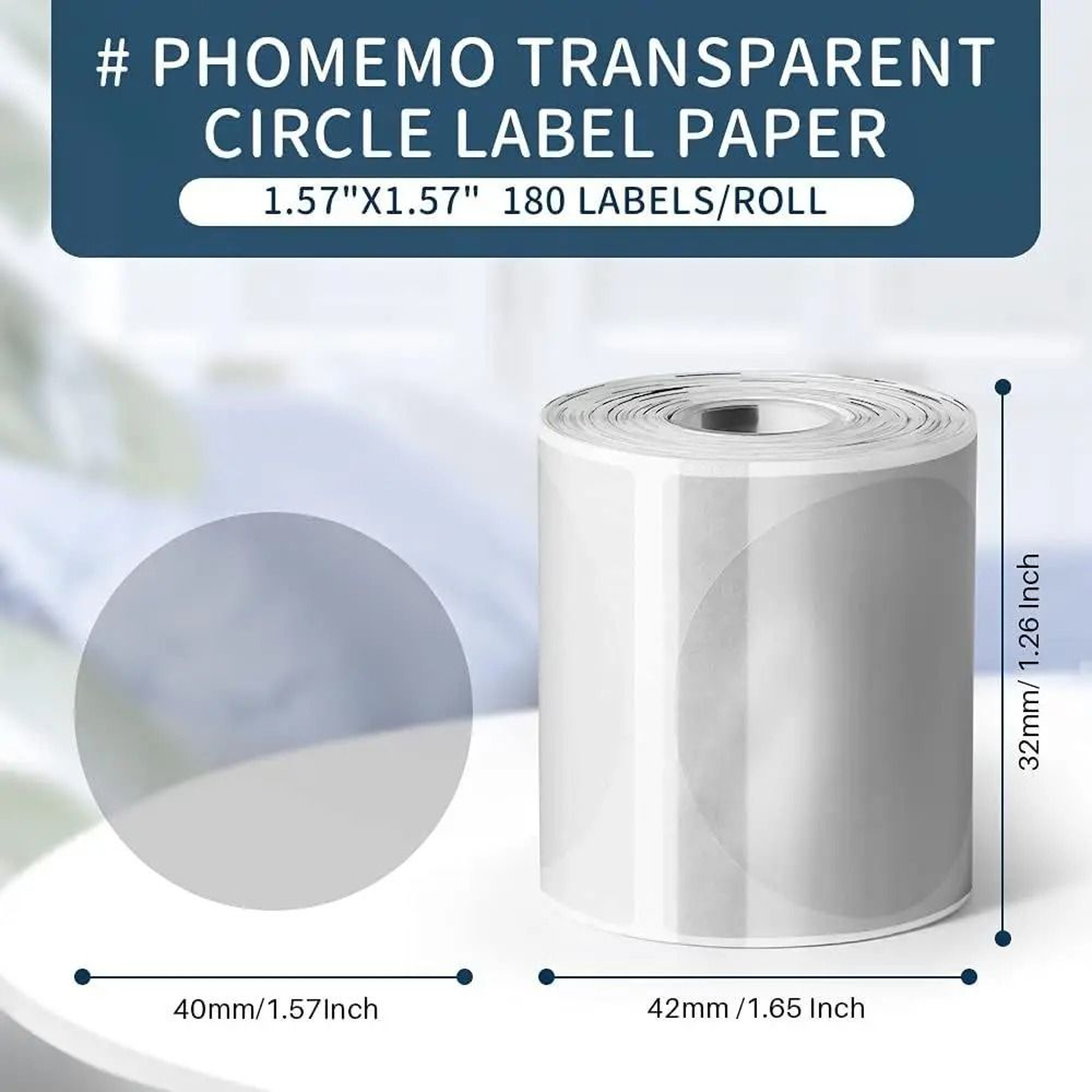 CrystalTag Phomemo Transparent Thermal Label Stickers 2