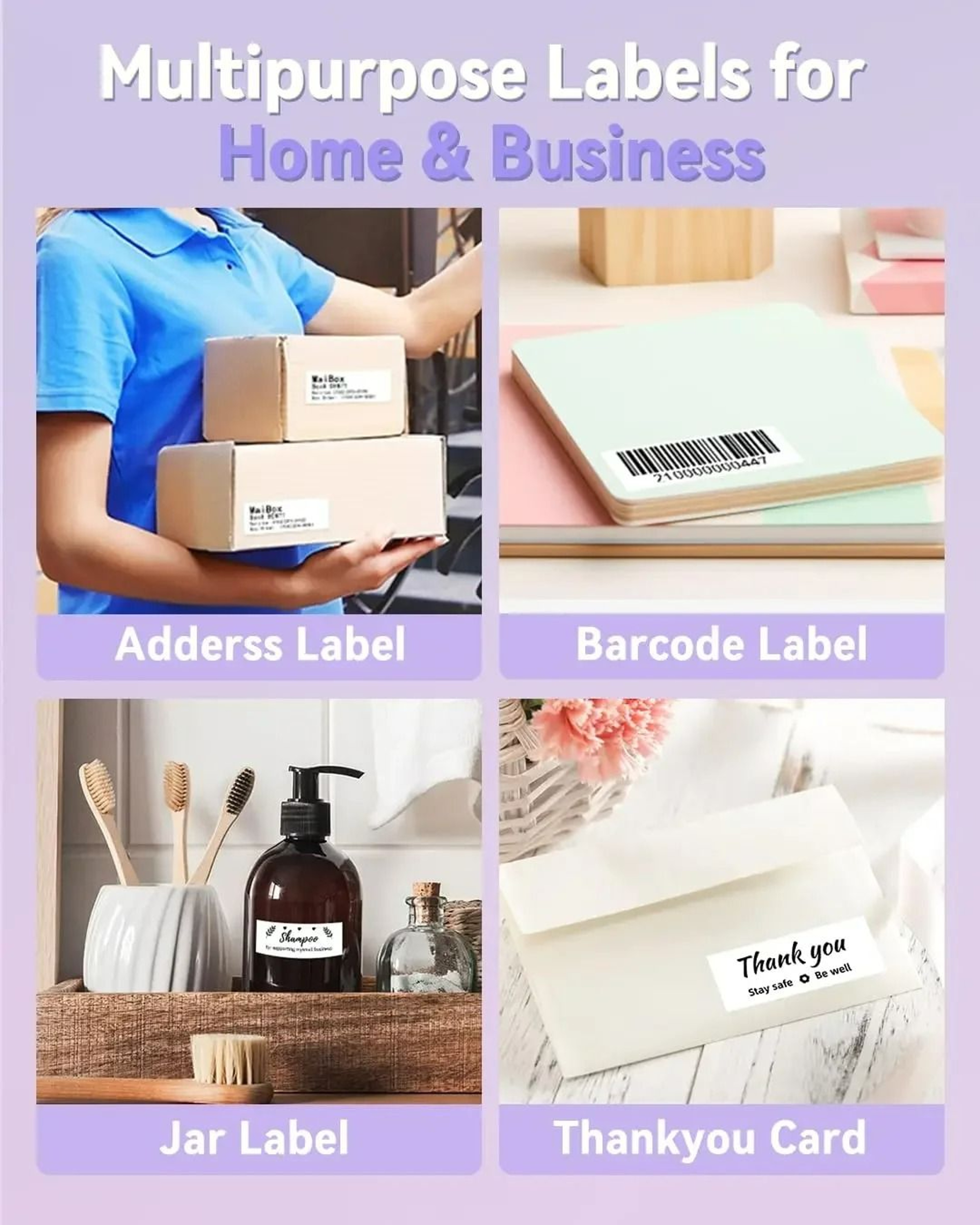 ClarityMark Phomemo Transparent Barcode Label Stickers 3 Rolls 5