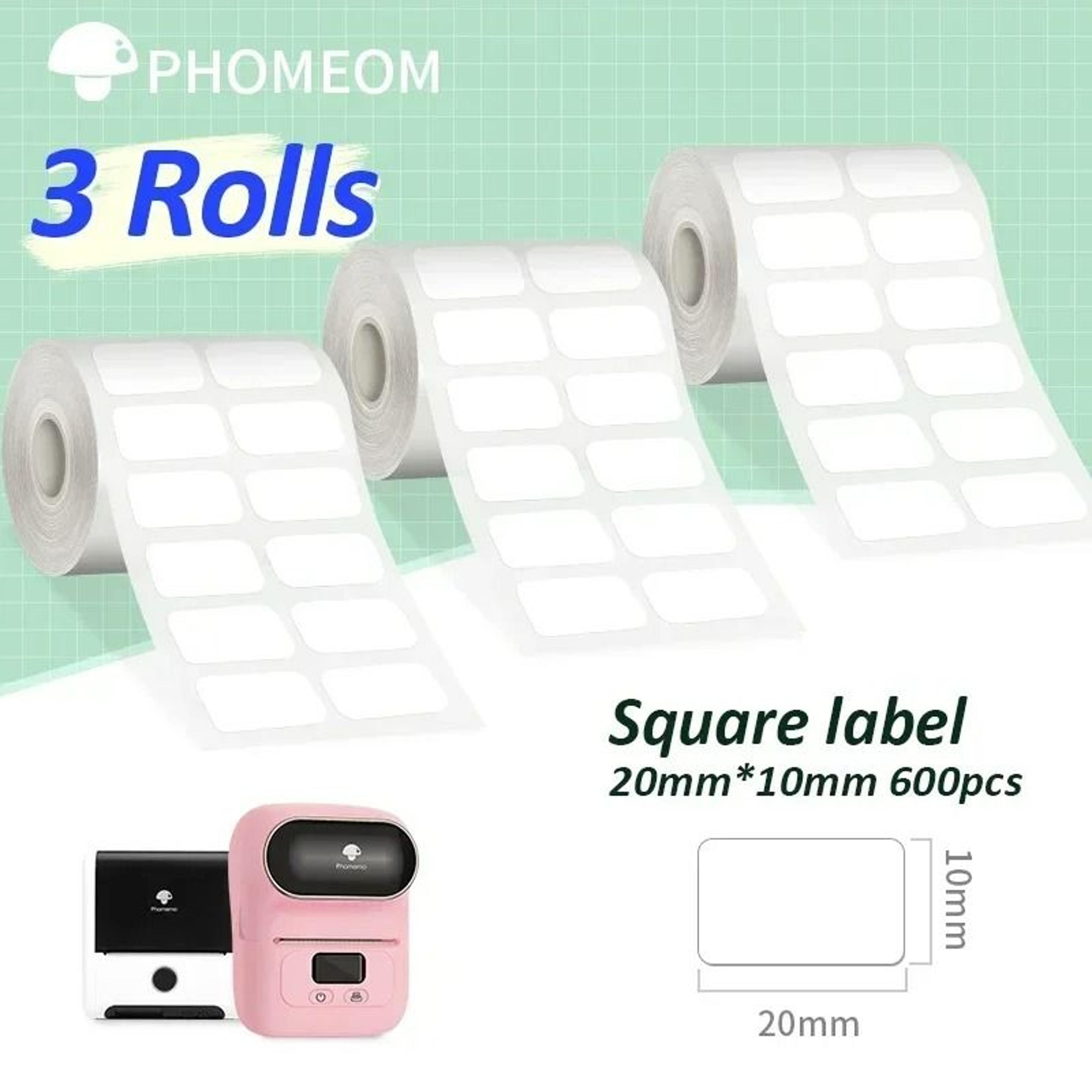 ClarityMark Phomemo Transparent Barcode Label Stickers 3 Rolls 9