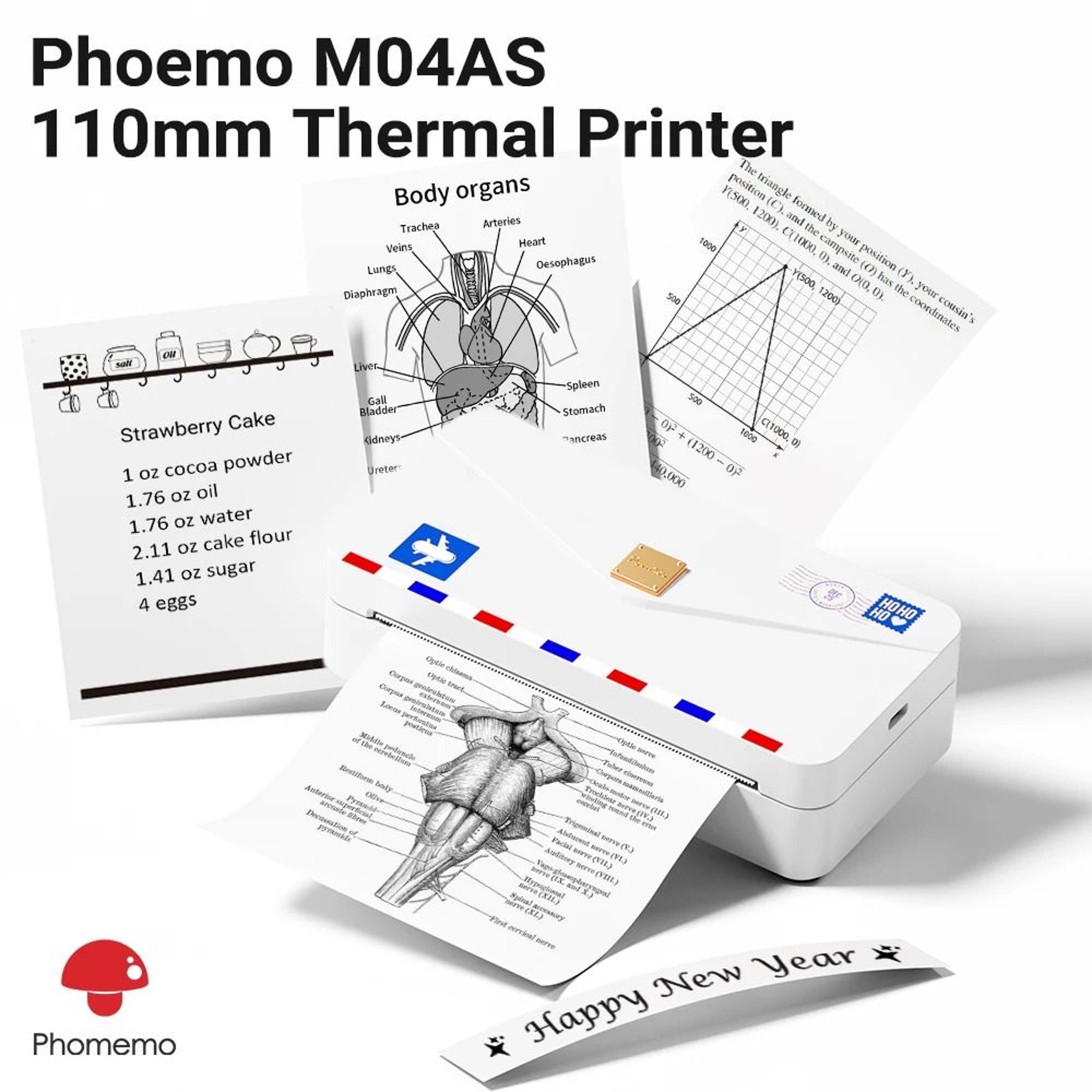 PocketPrint Phomemo M04AS Wireless Mini Thermal Printer 1
