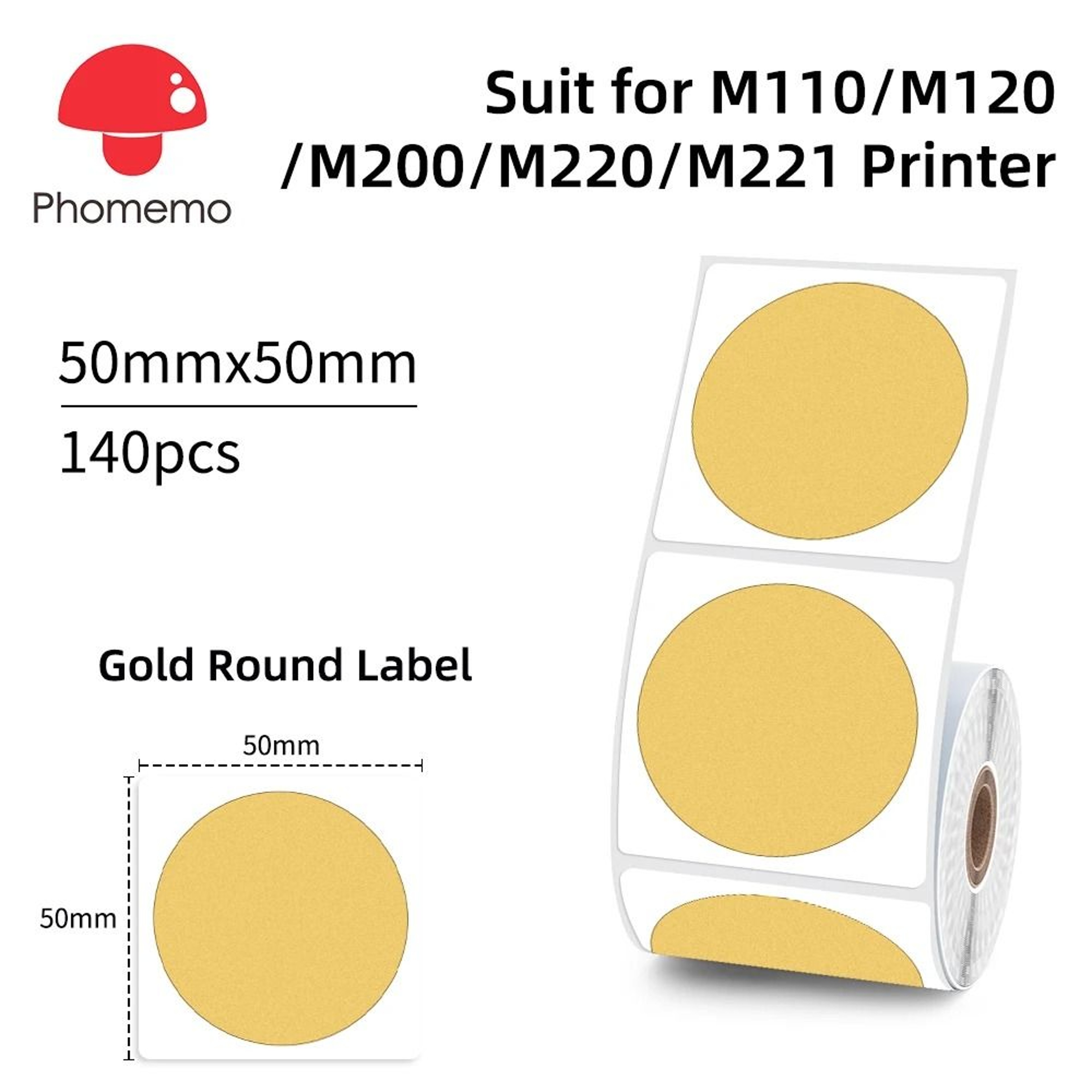 GoldenGlow Phomemo Transparent Waterproof Label Stickers 8