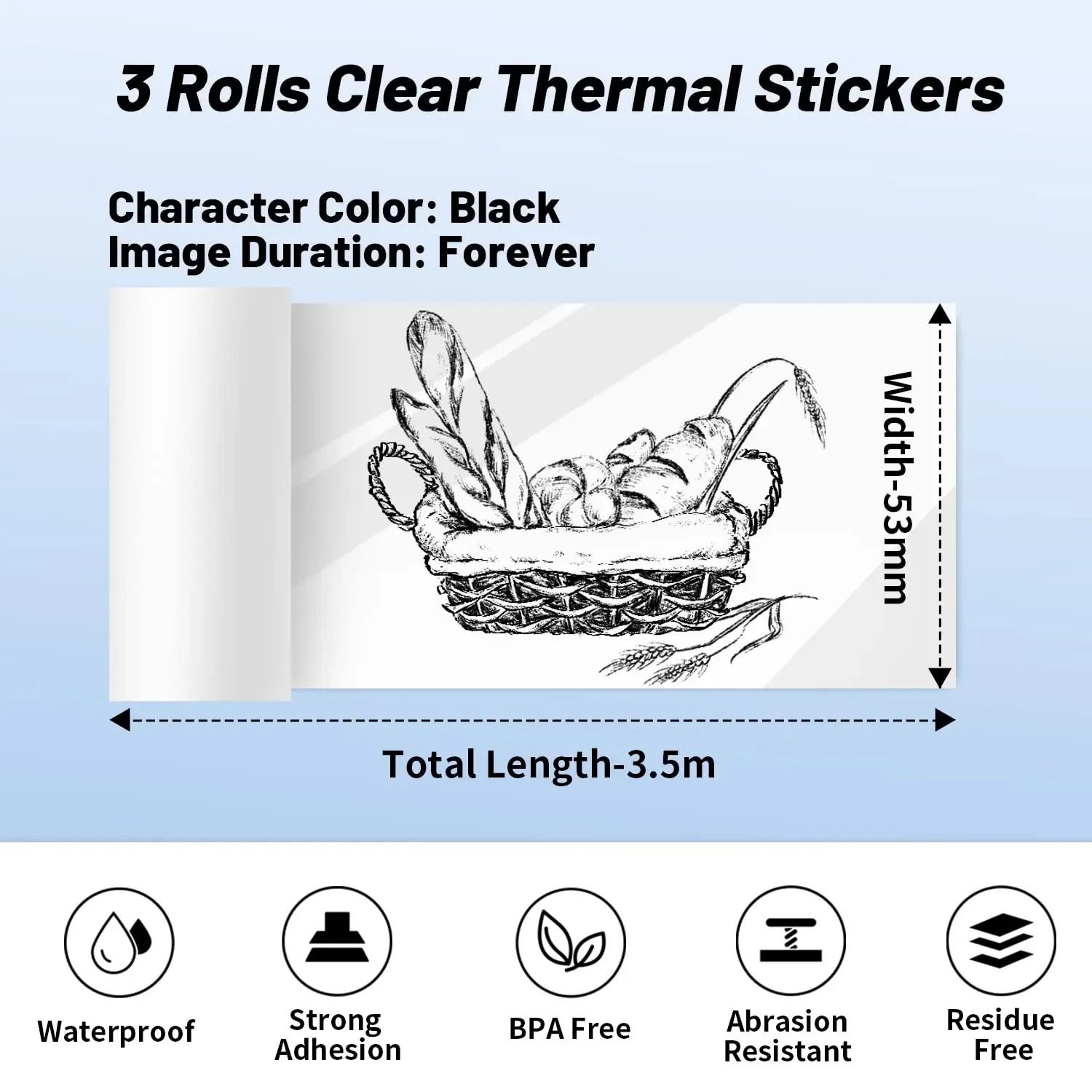 Phomemo Q30 Q31 Triple Roll Protective Label Stickers 2