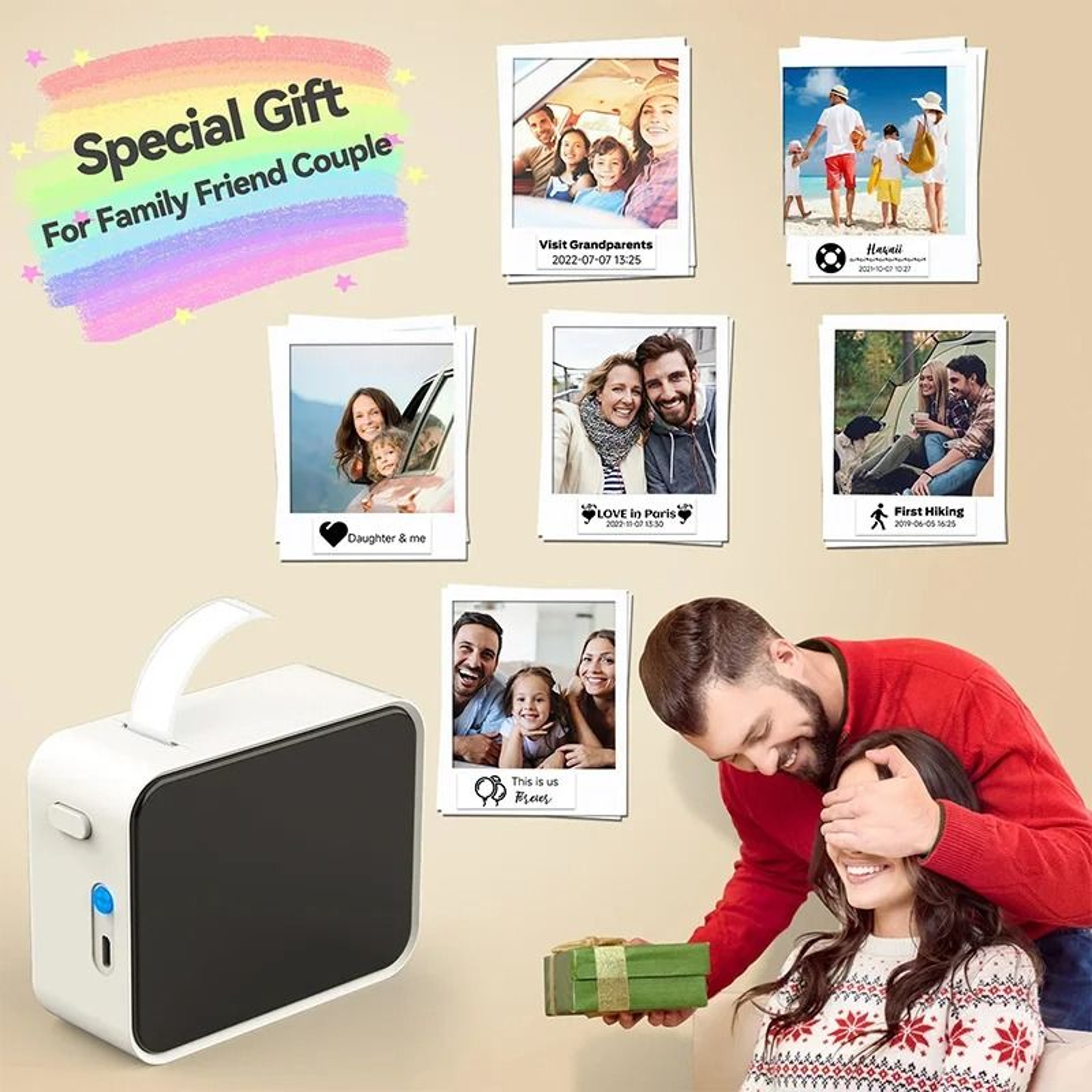 Marklife P15 PureWhite Adhesive Thermal Label Stickers 2