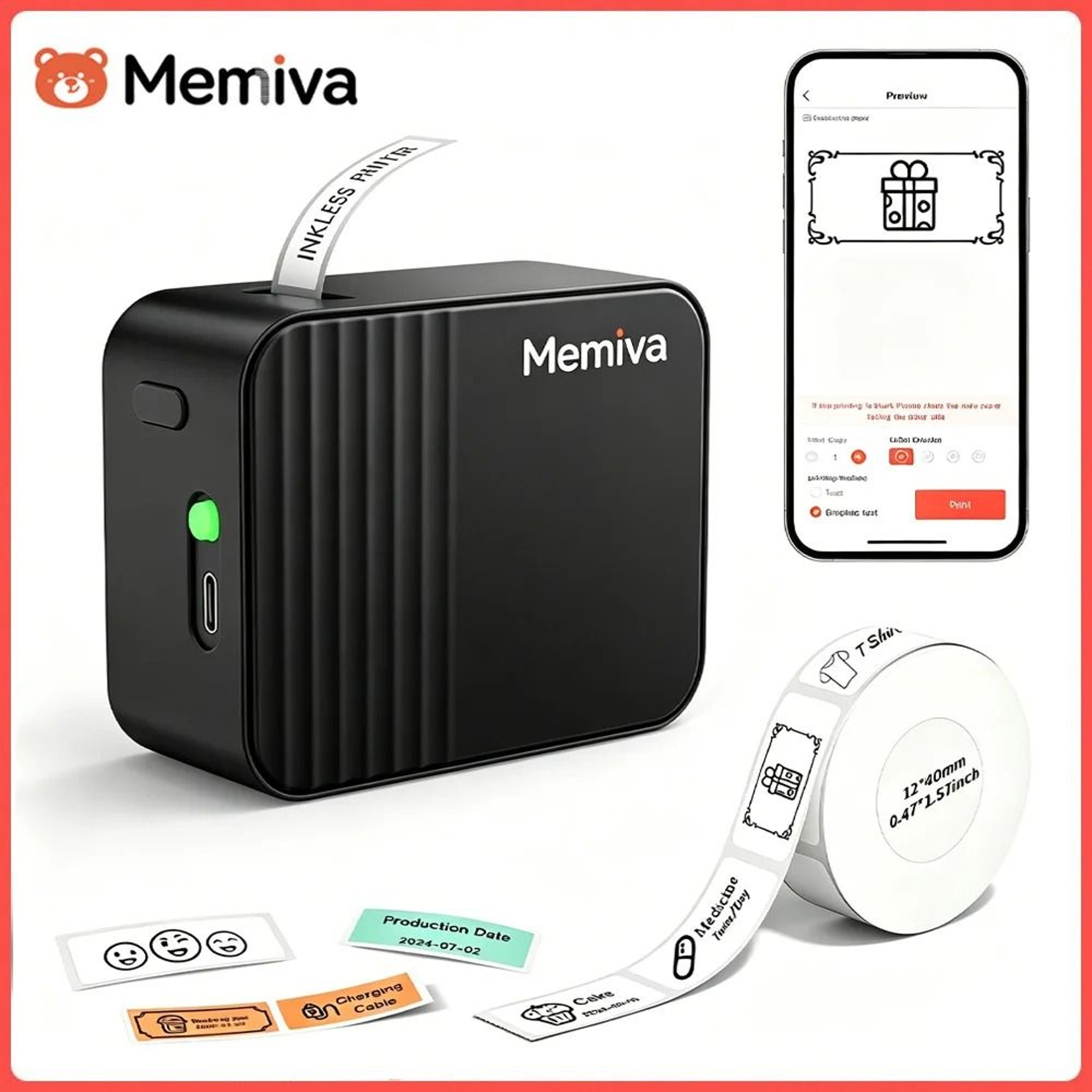 Memiva A1 SmartLabel Portable Thermal Printer 1