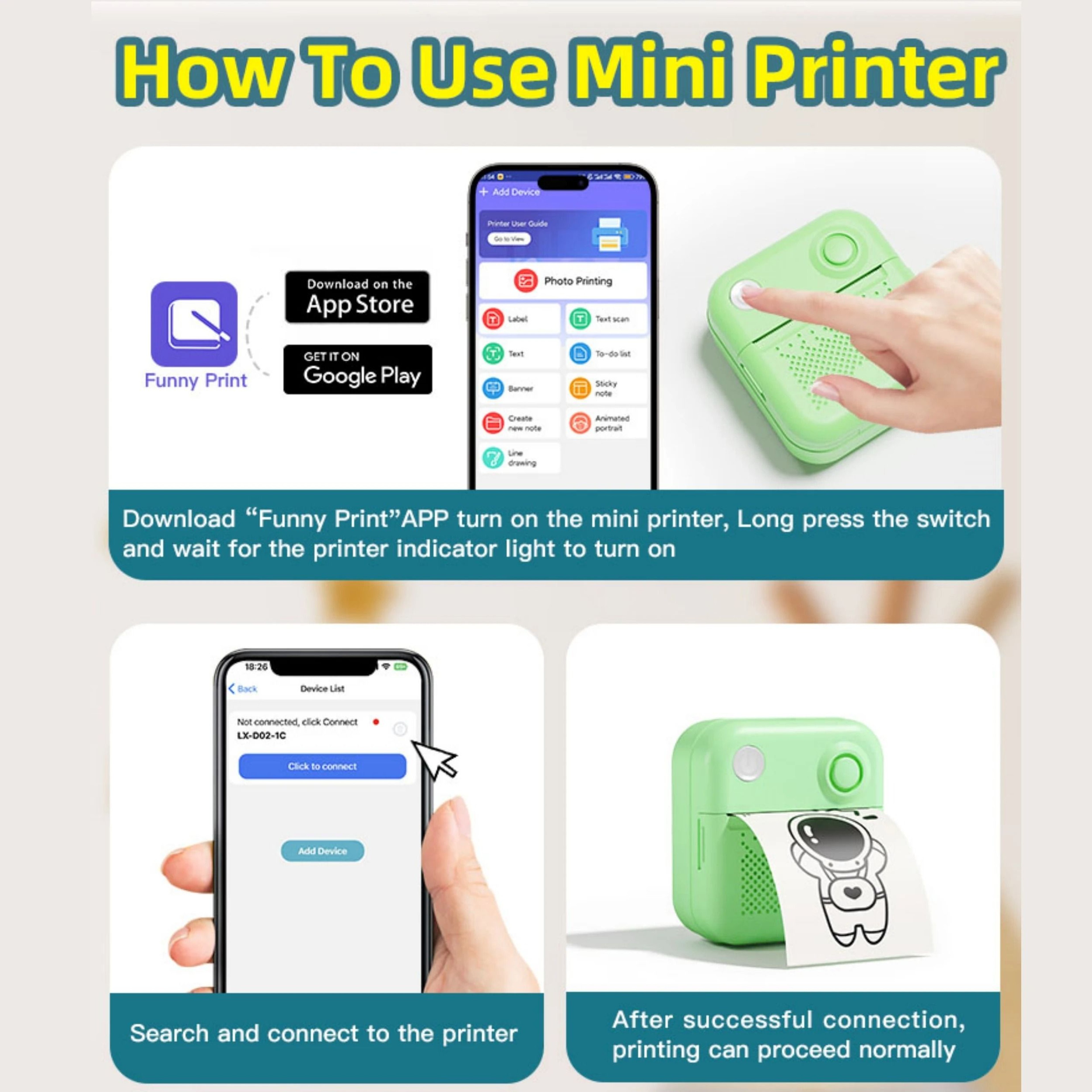Dolewa D3 Mini Thermal Printer Sticker Paper 5