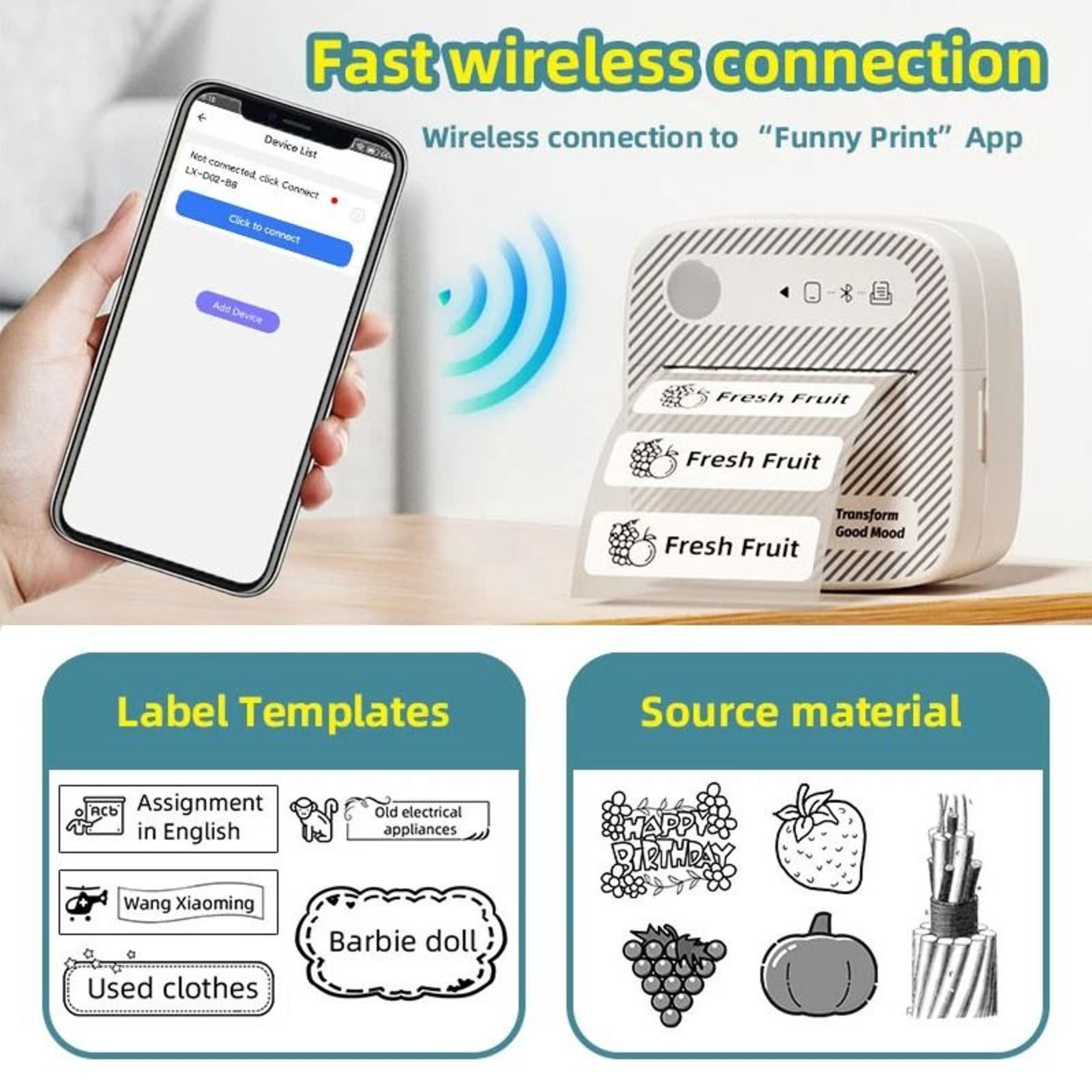 Dolewa B3 SmartTag Bluetooth Mini Label Printer 4
