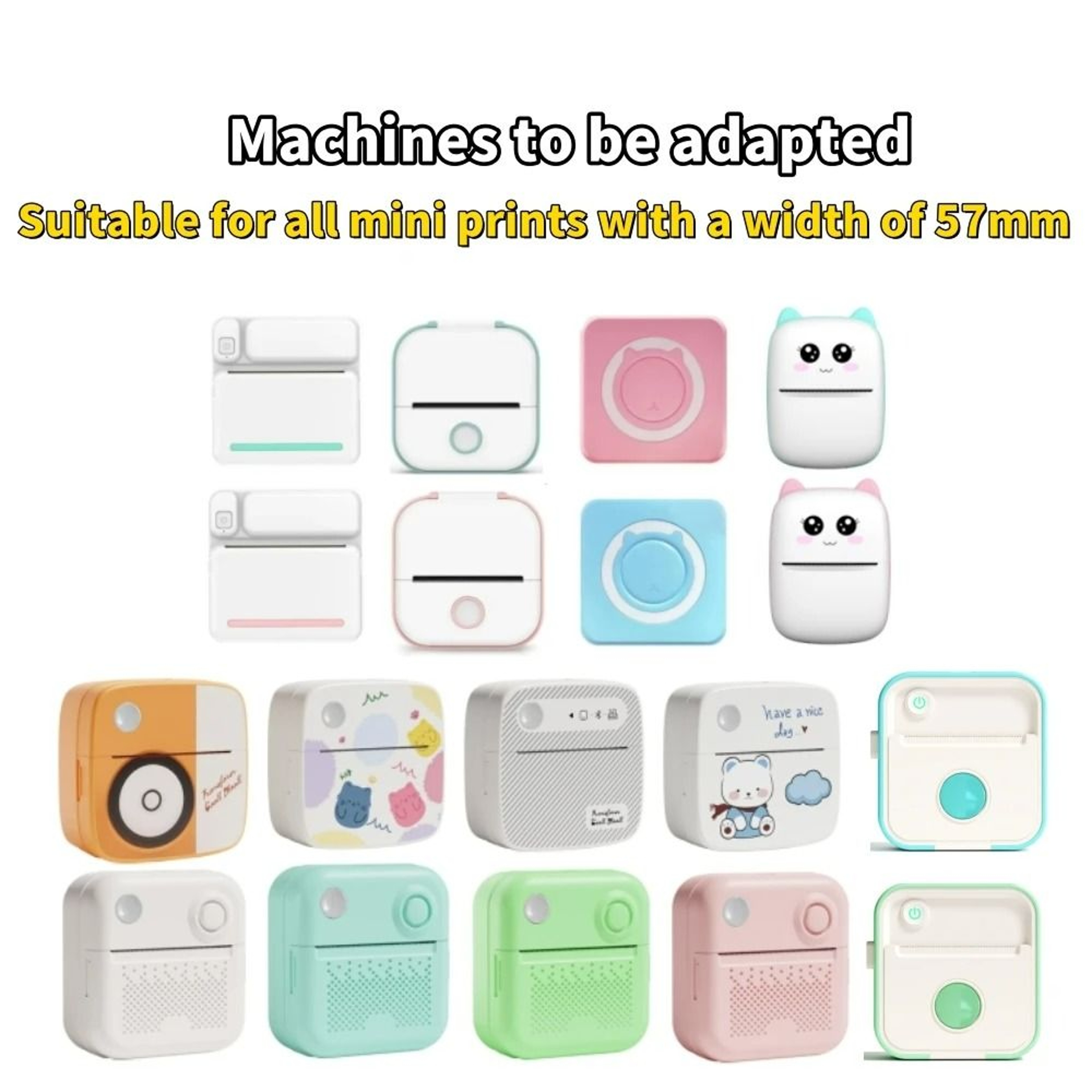 PrintEase Self Adhesive Thermal Sticker Paper For 57mm Mini Printers 2