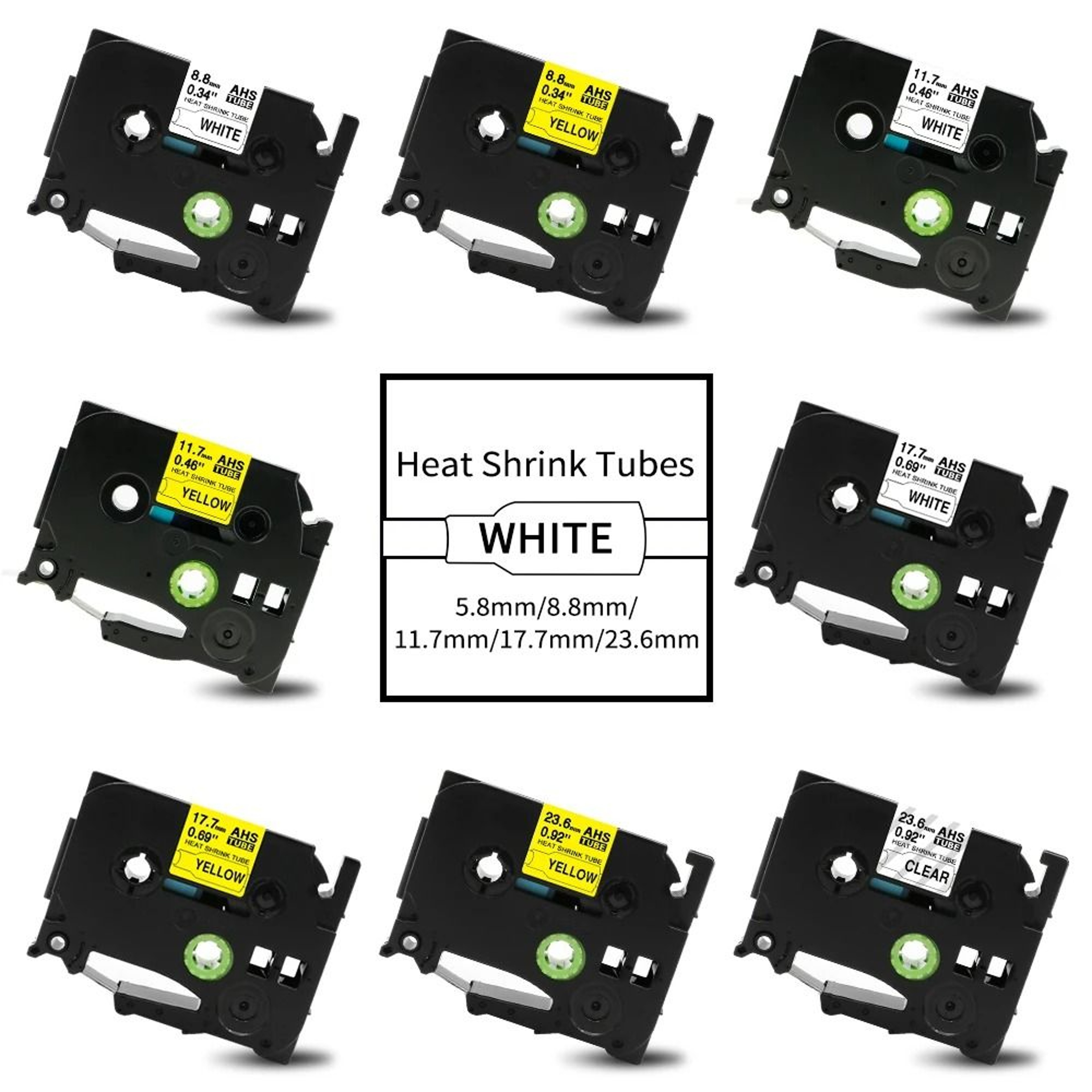 WireMark Heat Shrink Label Tape For Brother Ptouch Printers 0