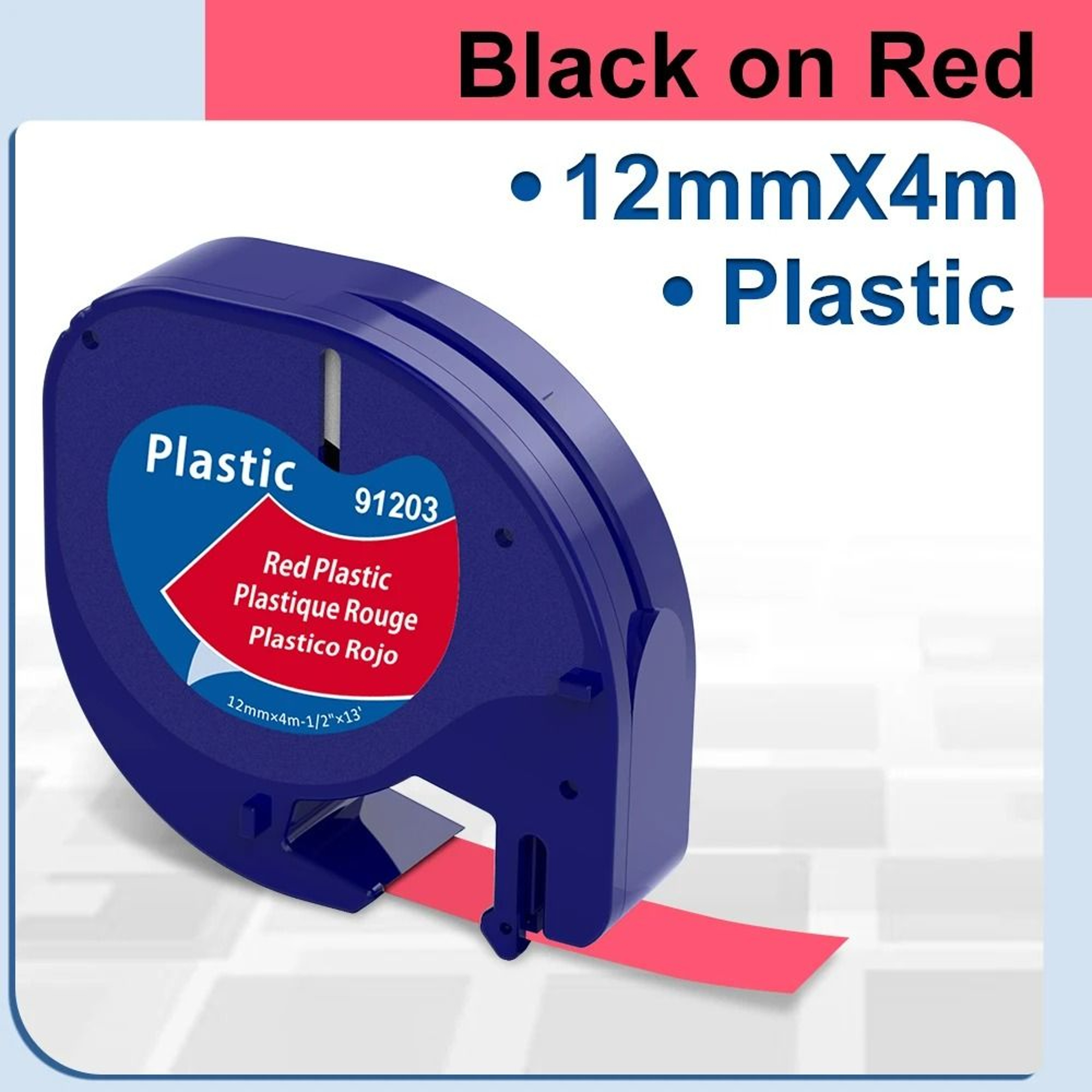 LabelMate Plastic Tape For Dymo LetraTag Printers 14