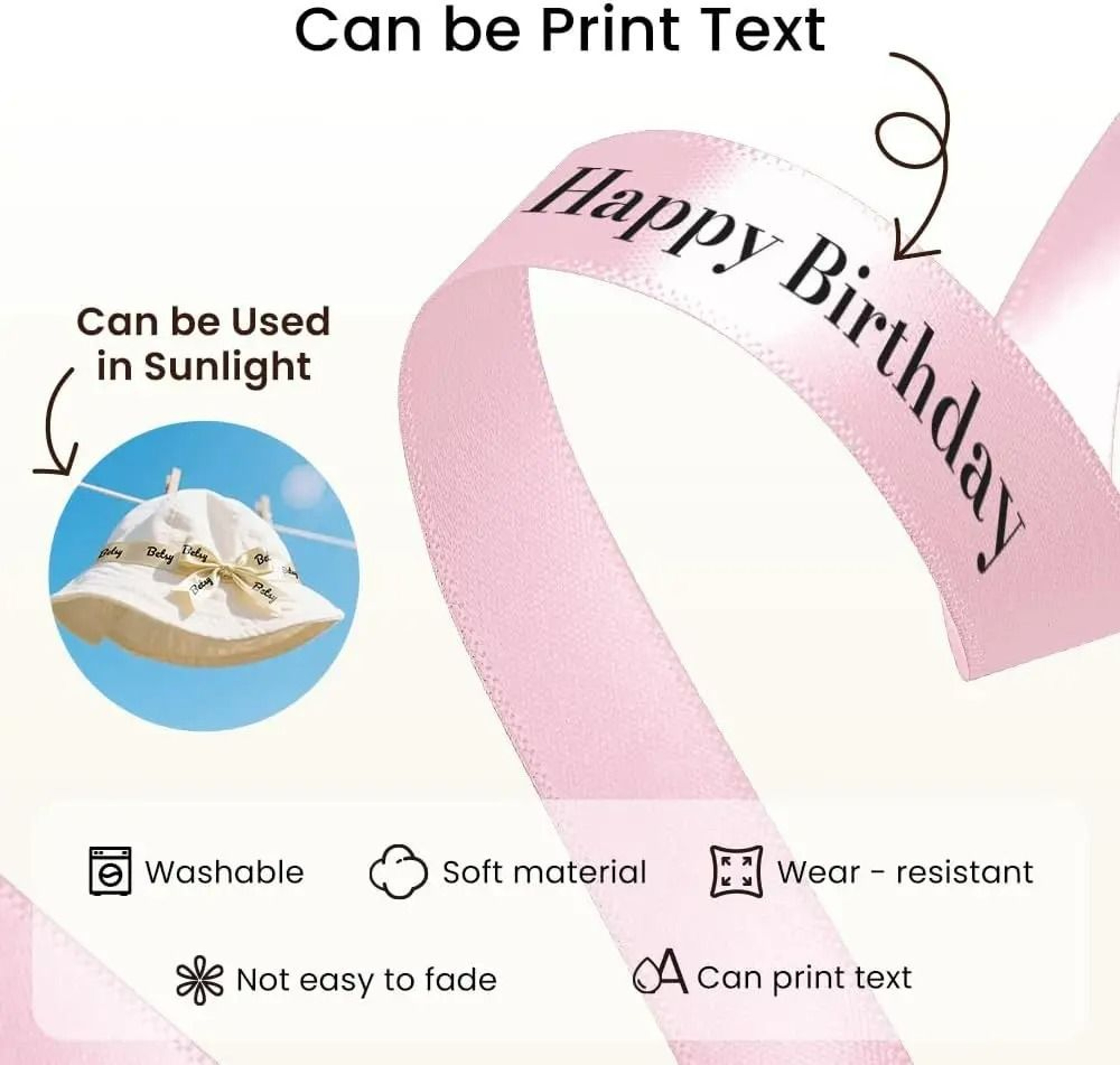 RibbonBloom Decorative Fabric Ribbon For Phomemo A30 P15 5