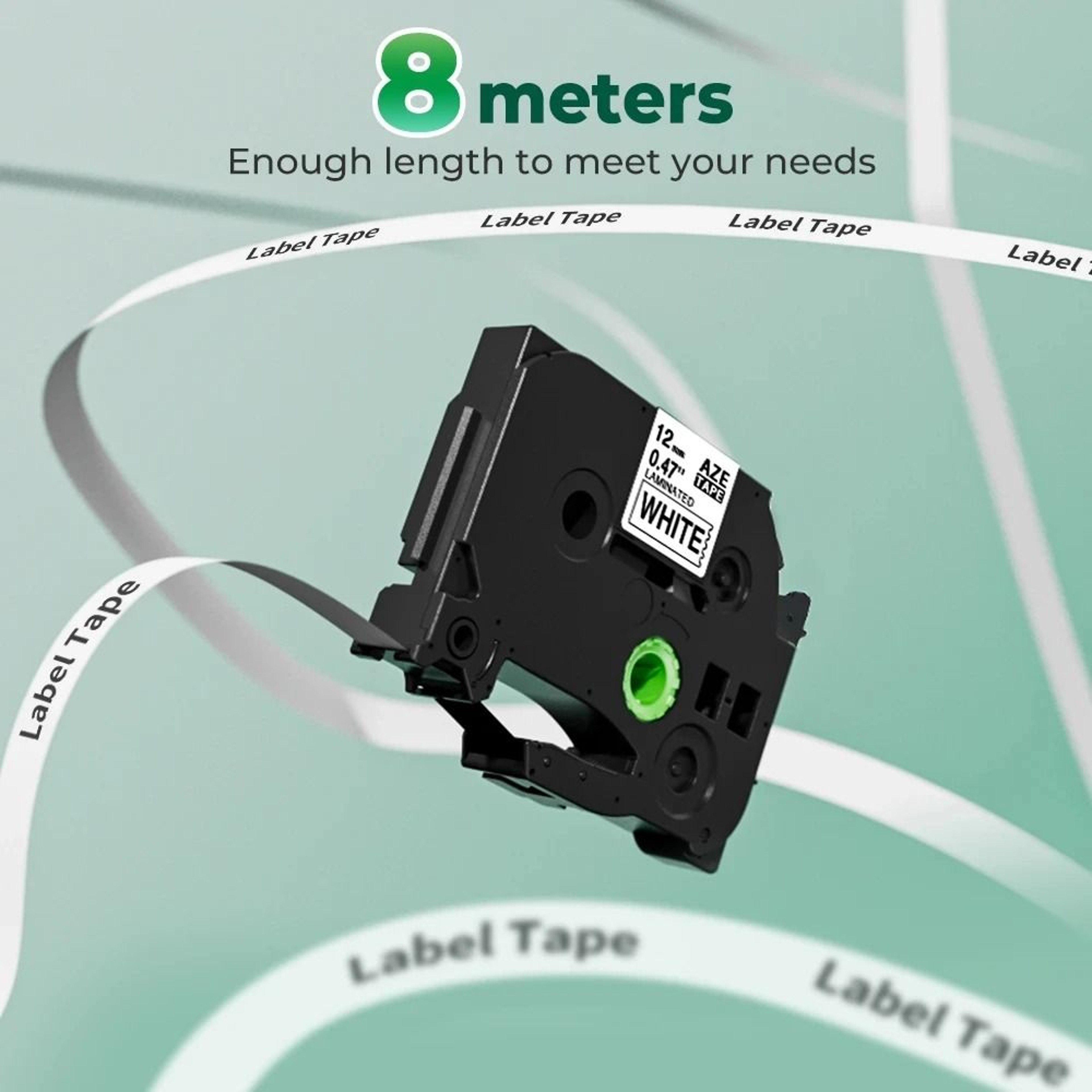 TapeWise Laminated Label Tape For Brother Ptouch Printers 3
