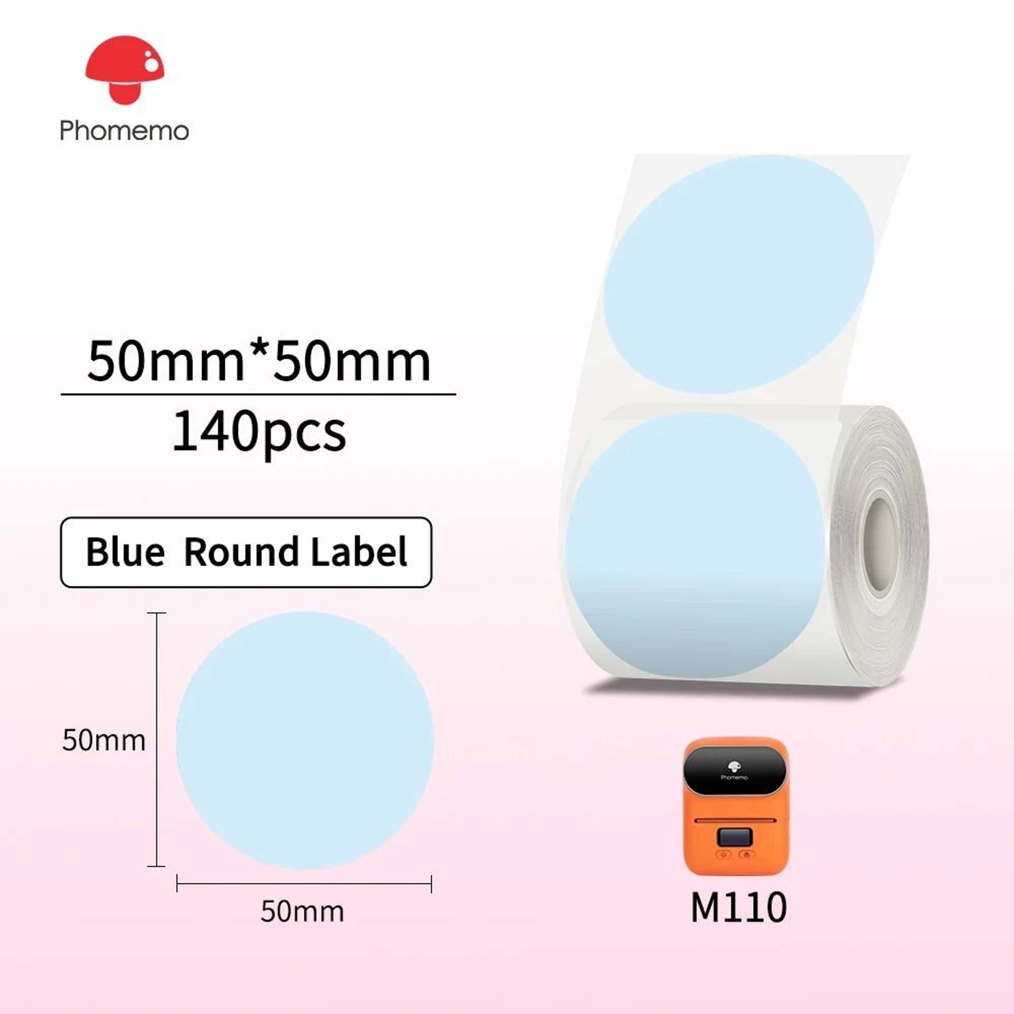Phomemo Clear Round Thermal Sticker Labels 16
