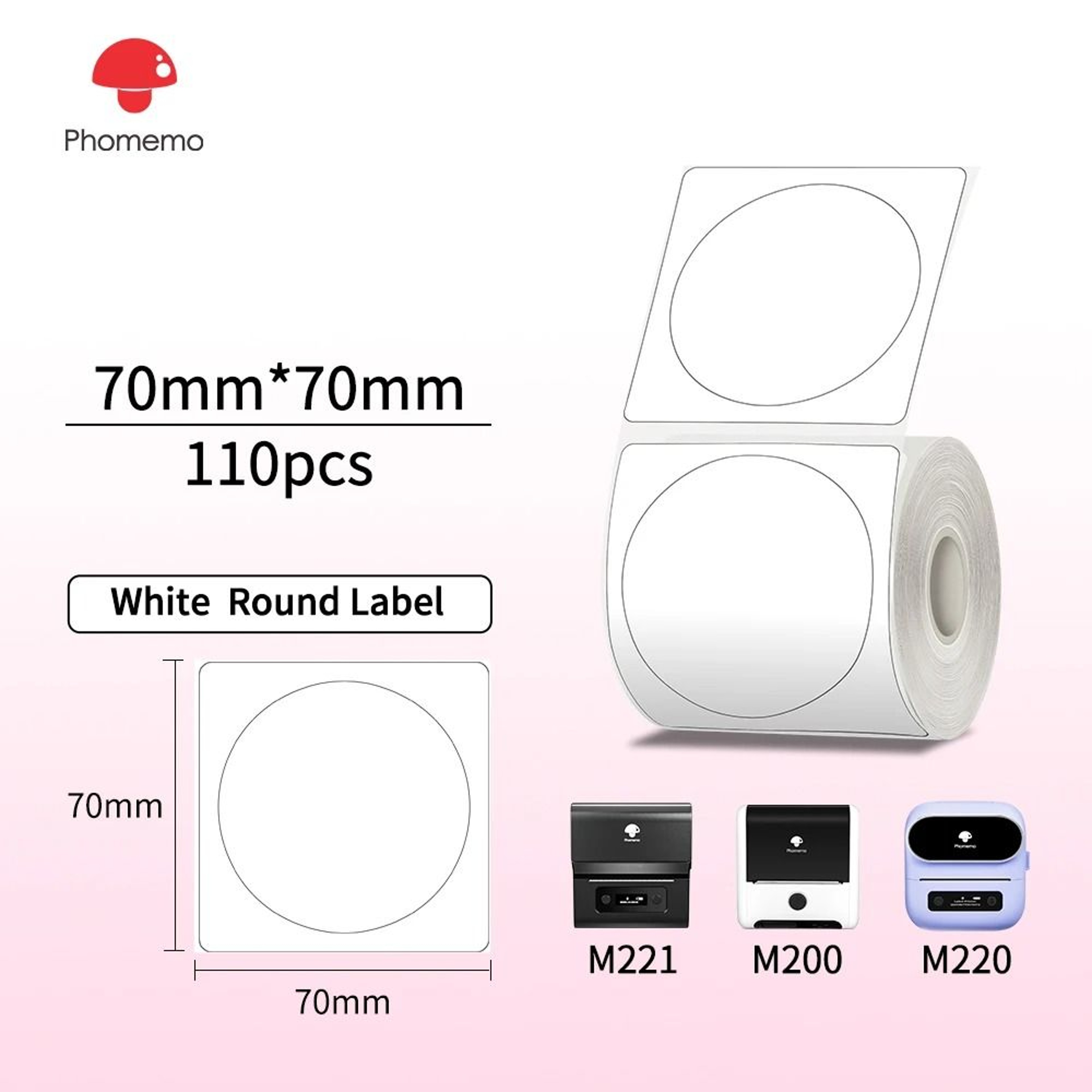 Phomemo Clear Round Thermal Sticker Labels 14