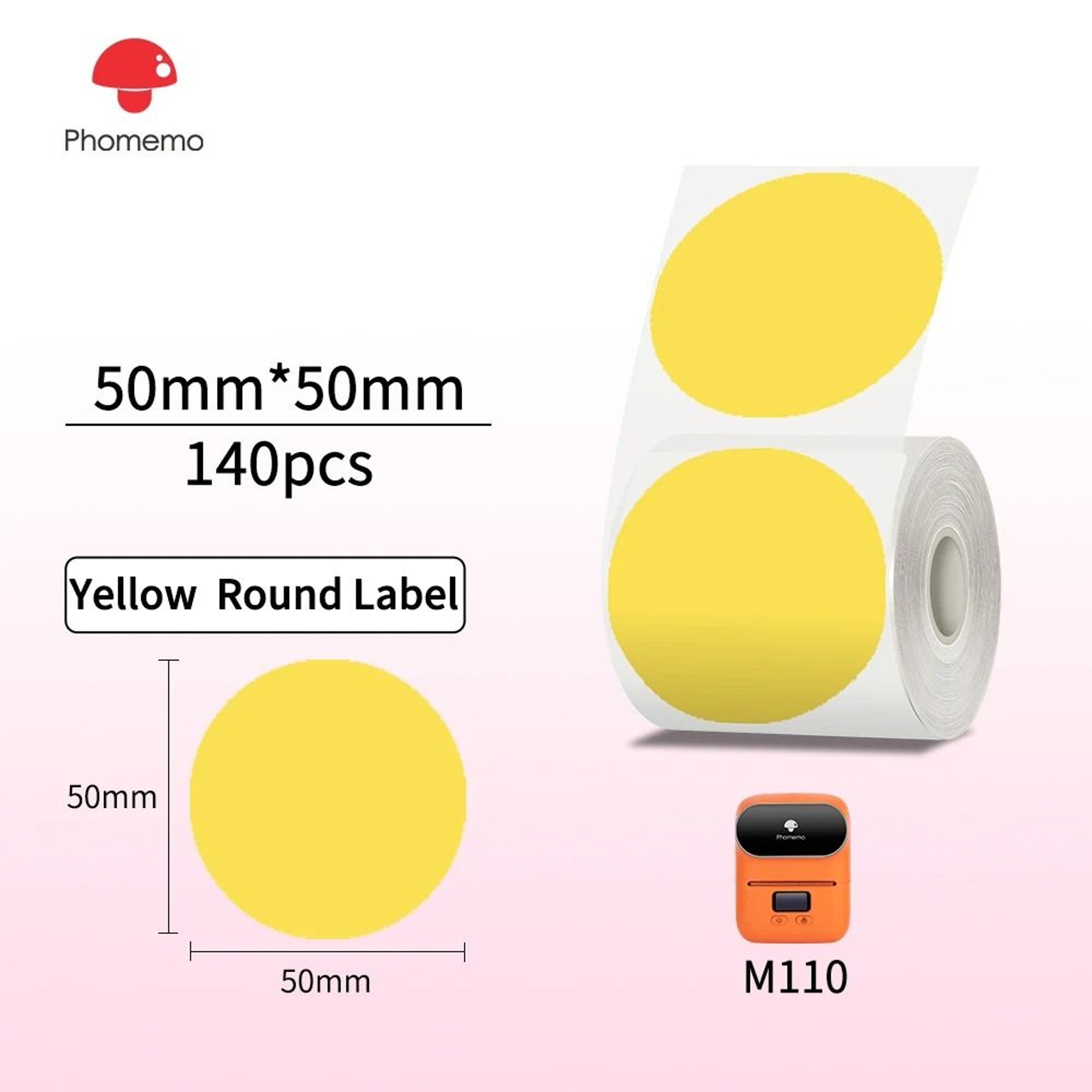 Phomemo Clear Round Thermal Sticker Labels 28