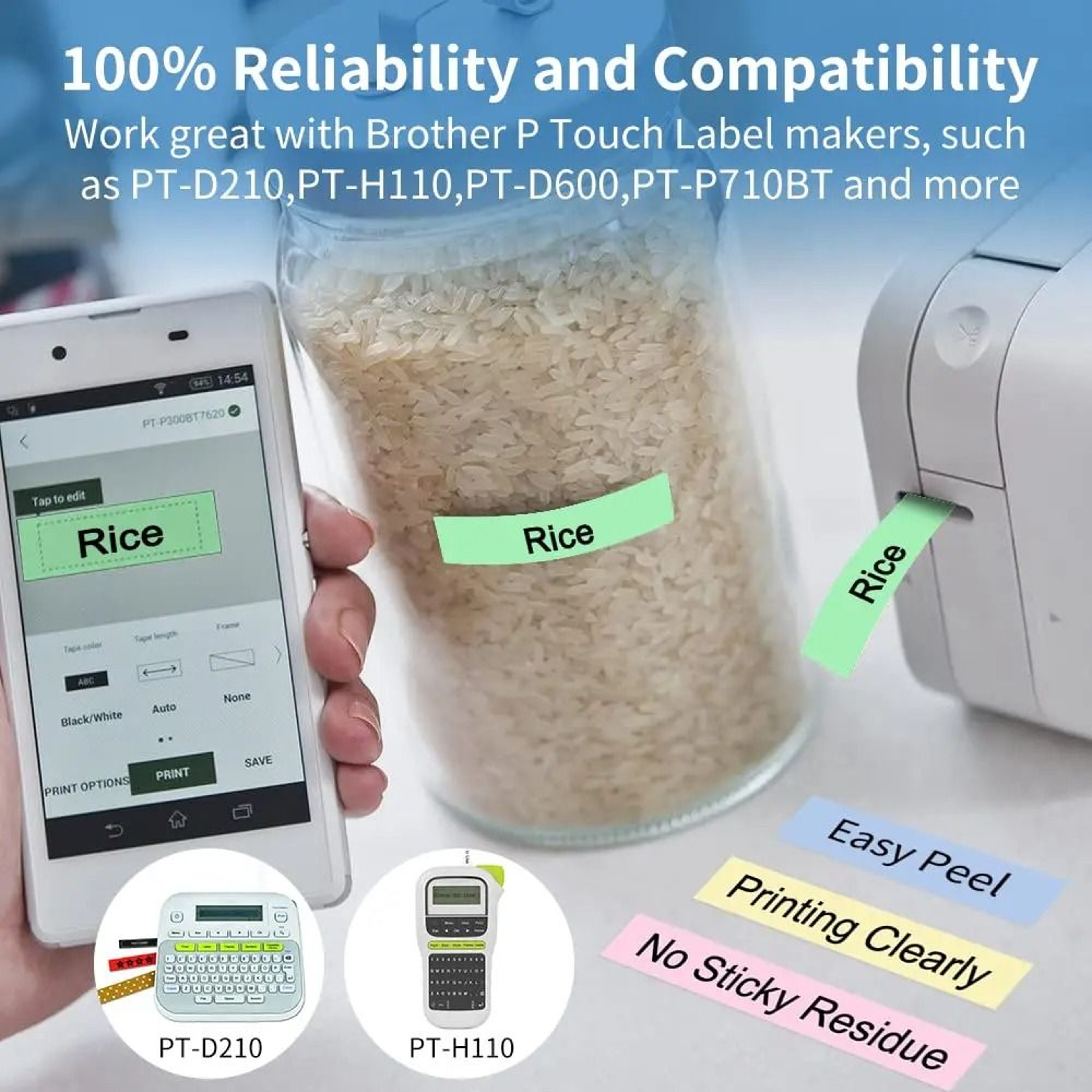 PastelMatte PTouch Label Tape 2
