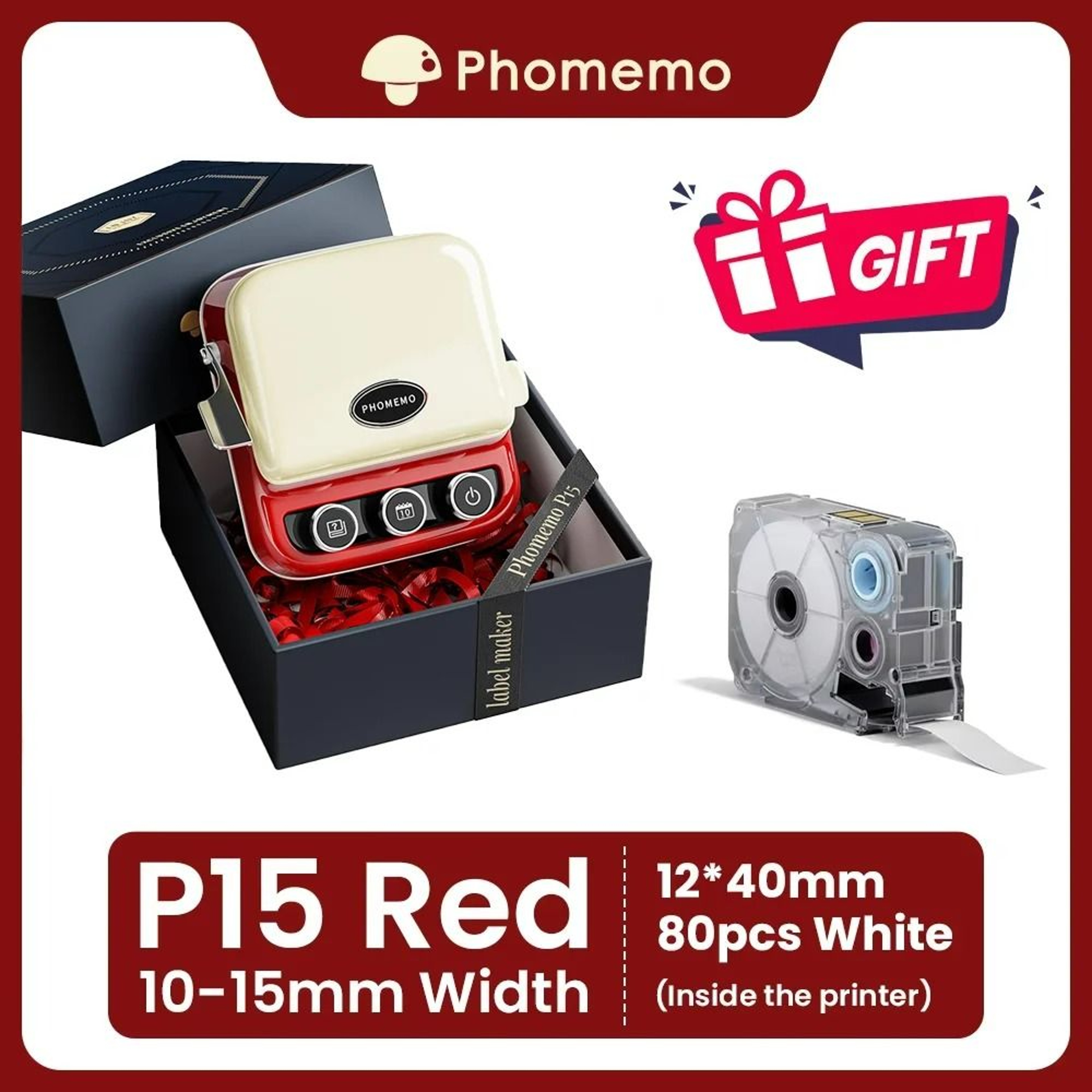 GiftCraft P15 Bluetooth Ribbon Label Printer 1