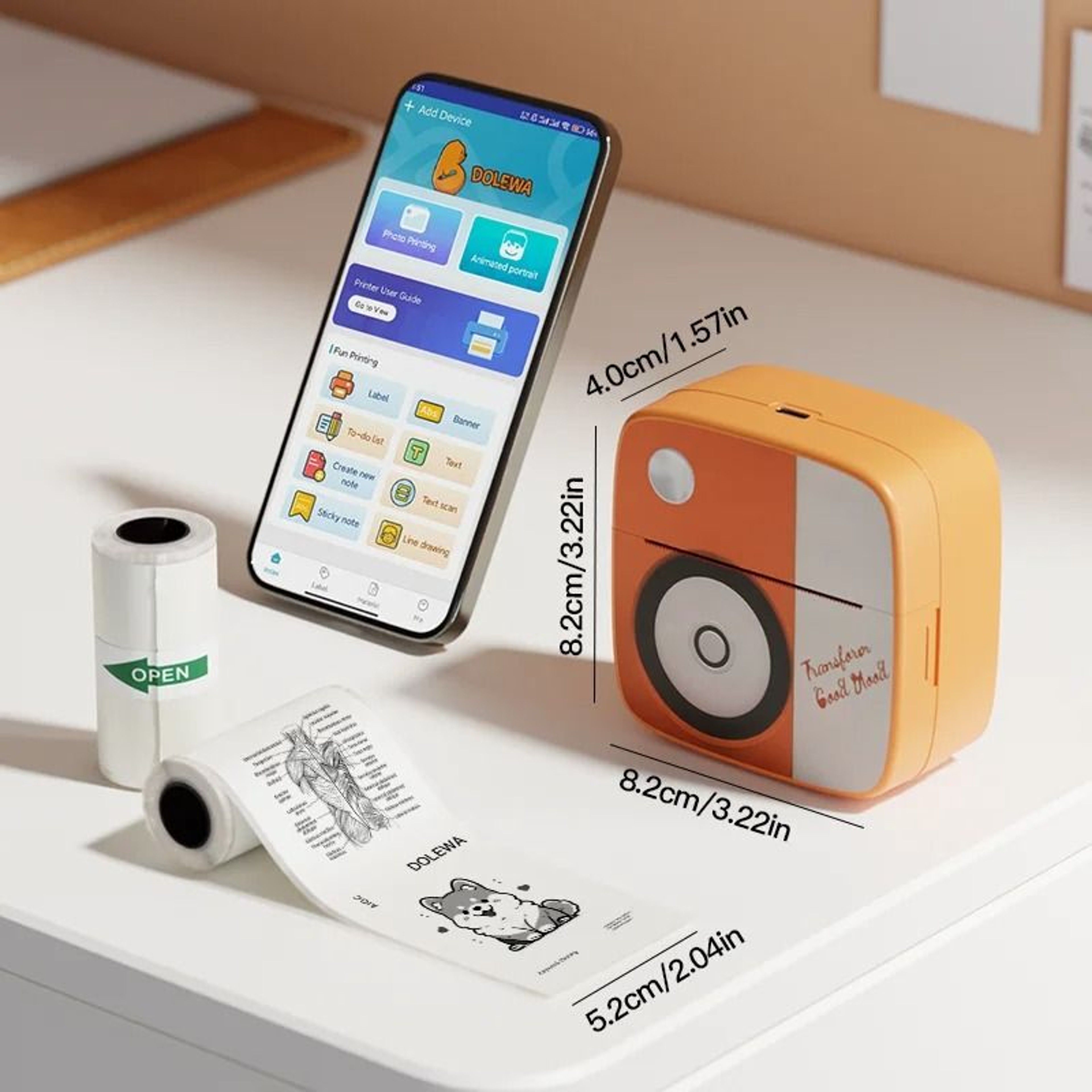 SnapPrint D2 Mini Thermal Sticker Printer 1