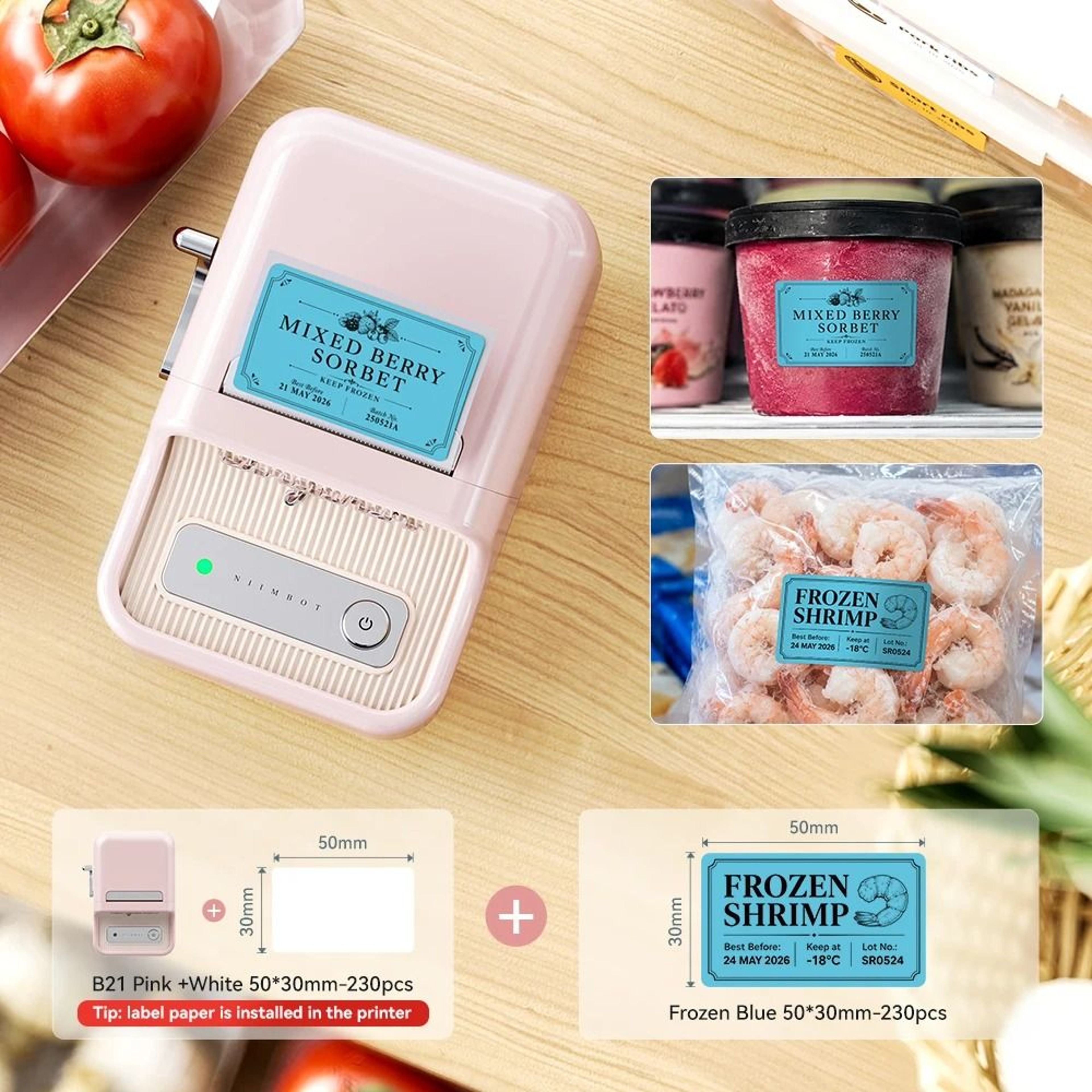 Niimbot Smart Bluetooth Freezer Label Maker 28