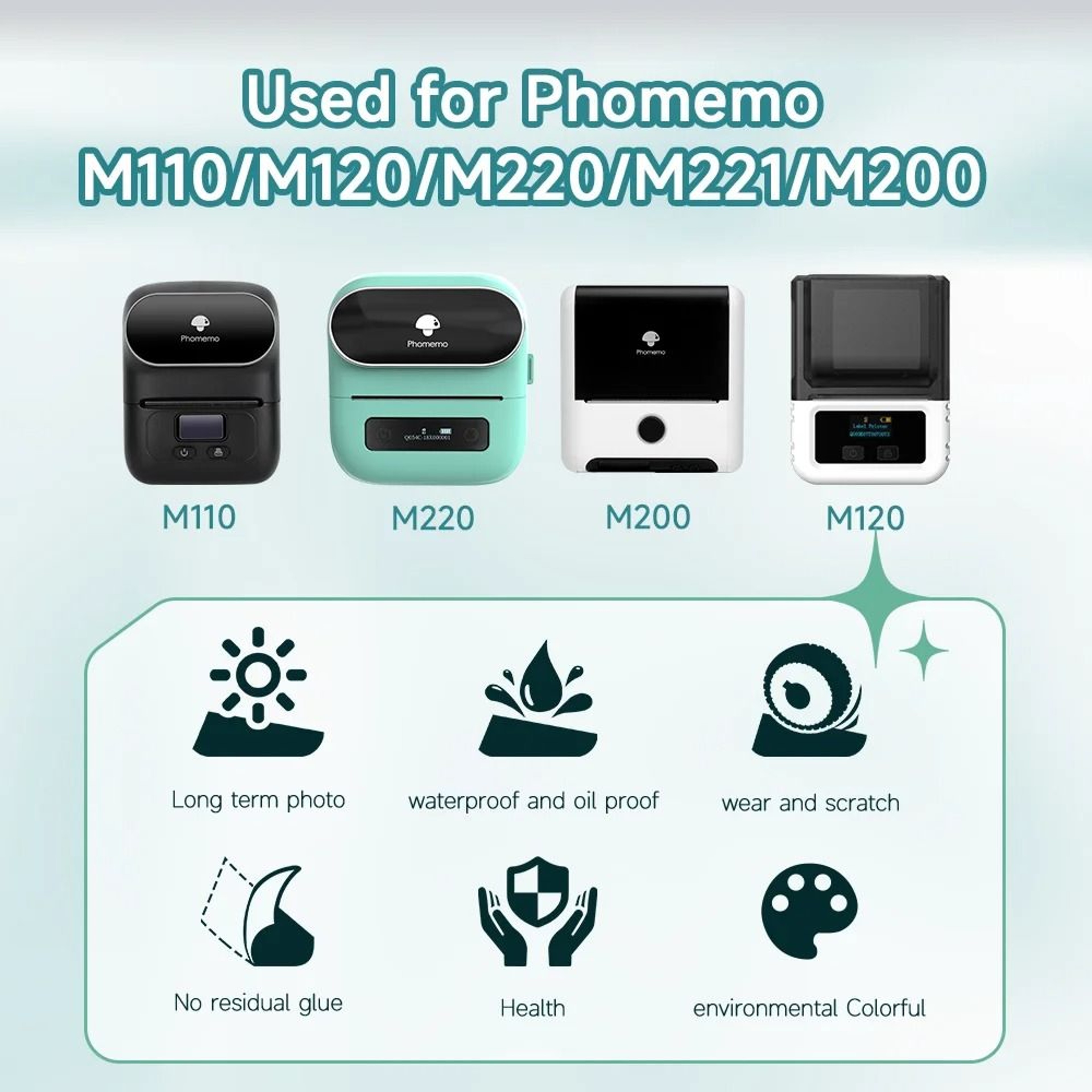 Phomemo Clear Thermal Sticker Labels 3 Rolls 2