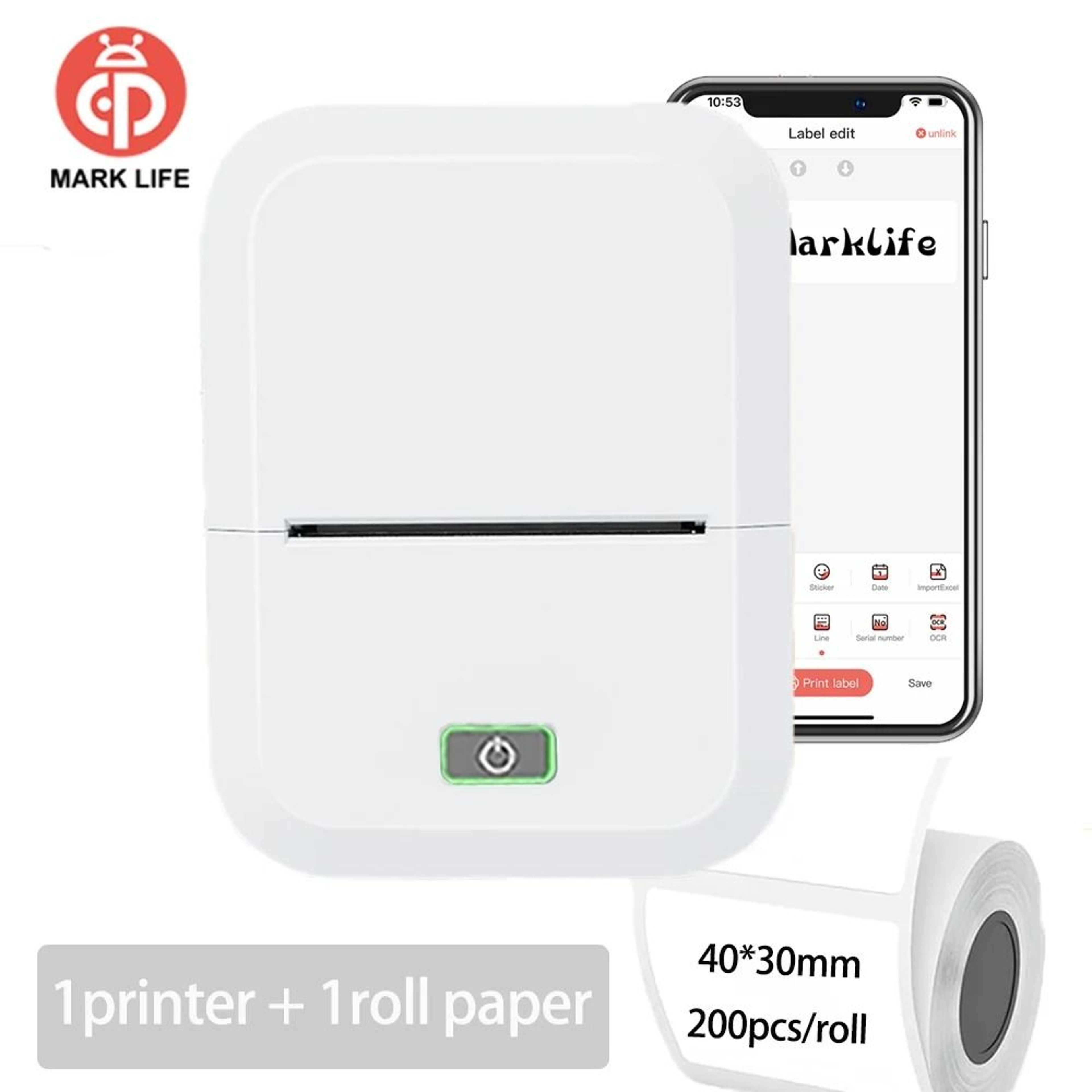 Marklife X2 Mini Bluetooth Thermal Label Maker 11
