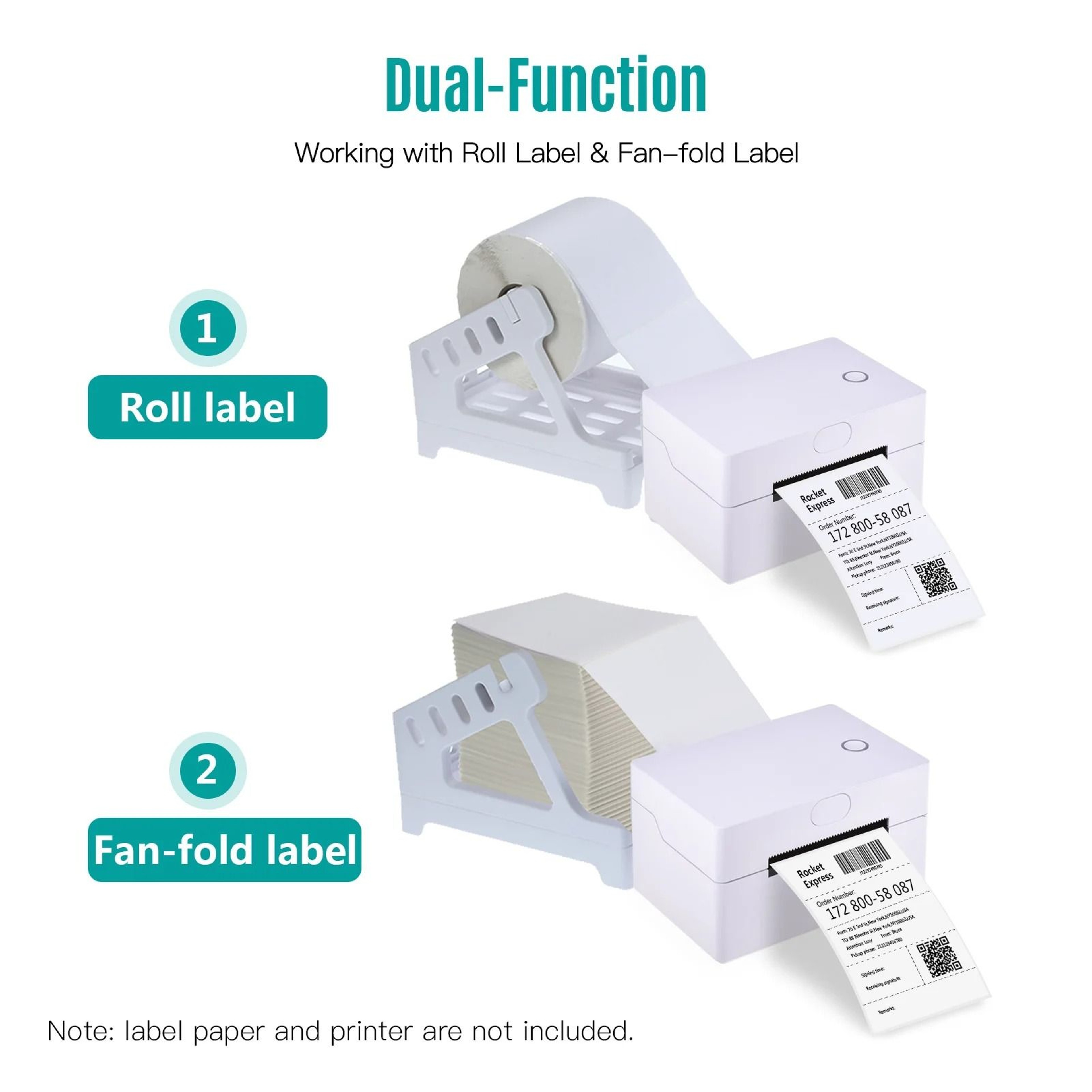 2 In 1 Shipping Label Roll And Fanfold Holder 5
