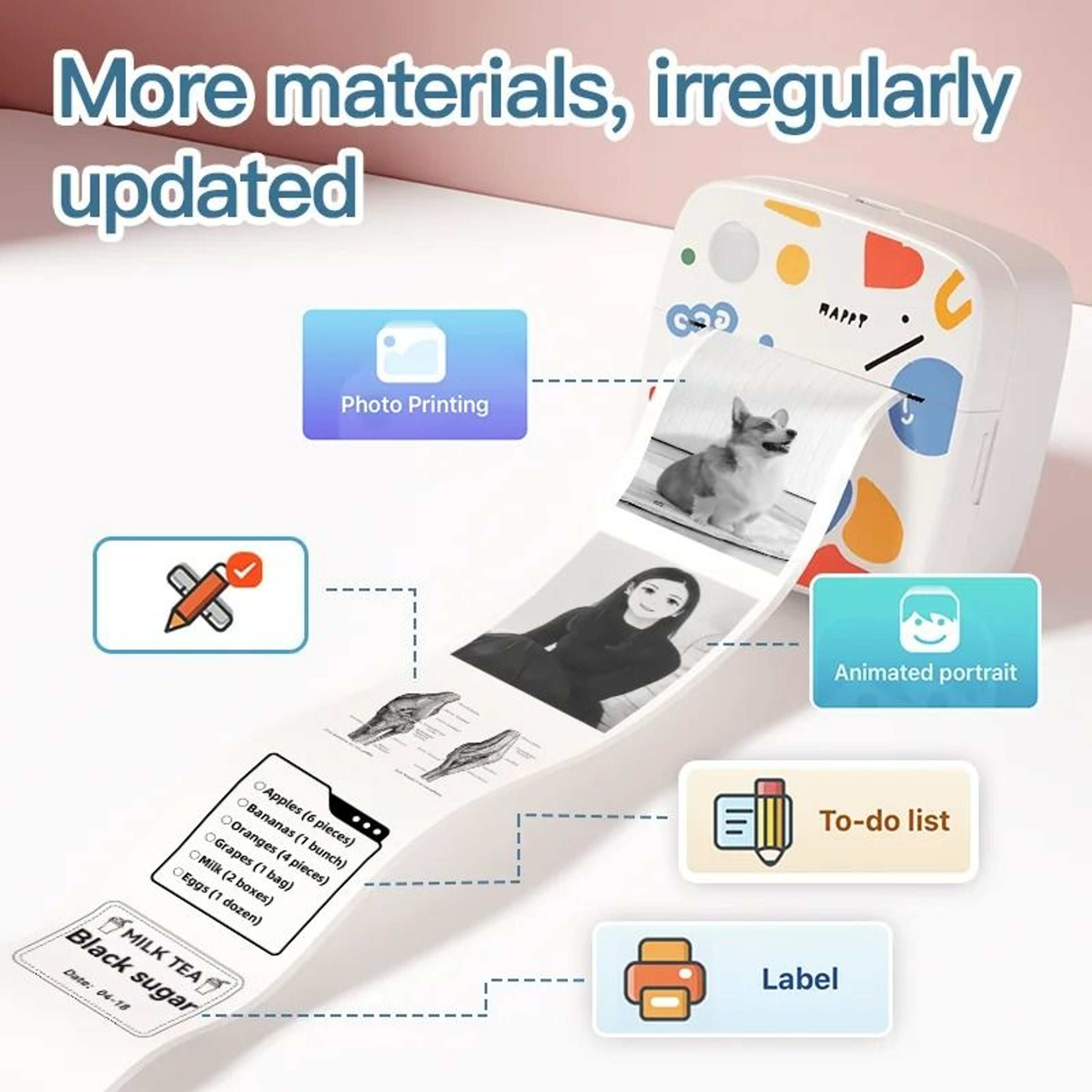 DOLEWA D2 Mini Wireless Thermal Sticker Printer 2