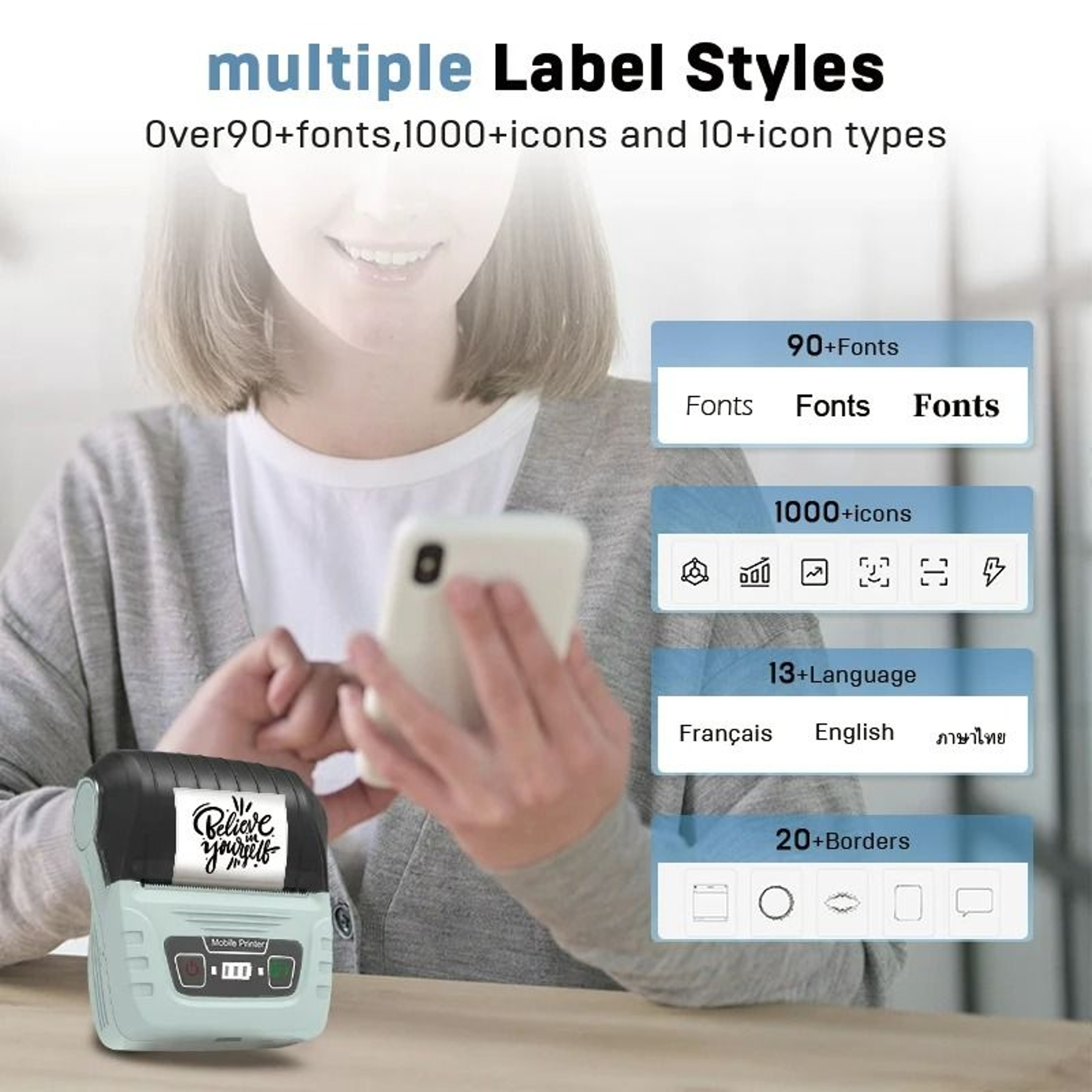 SK58 Wireless Bluetooth Thermal Label Printer 3