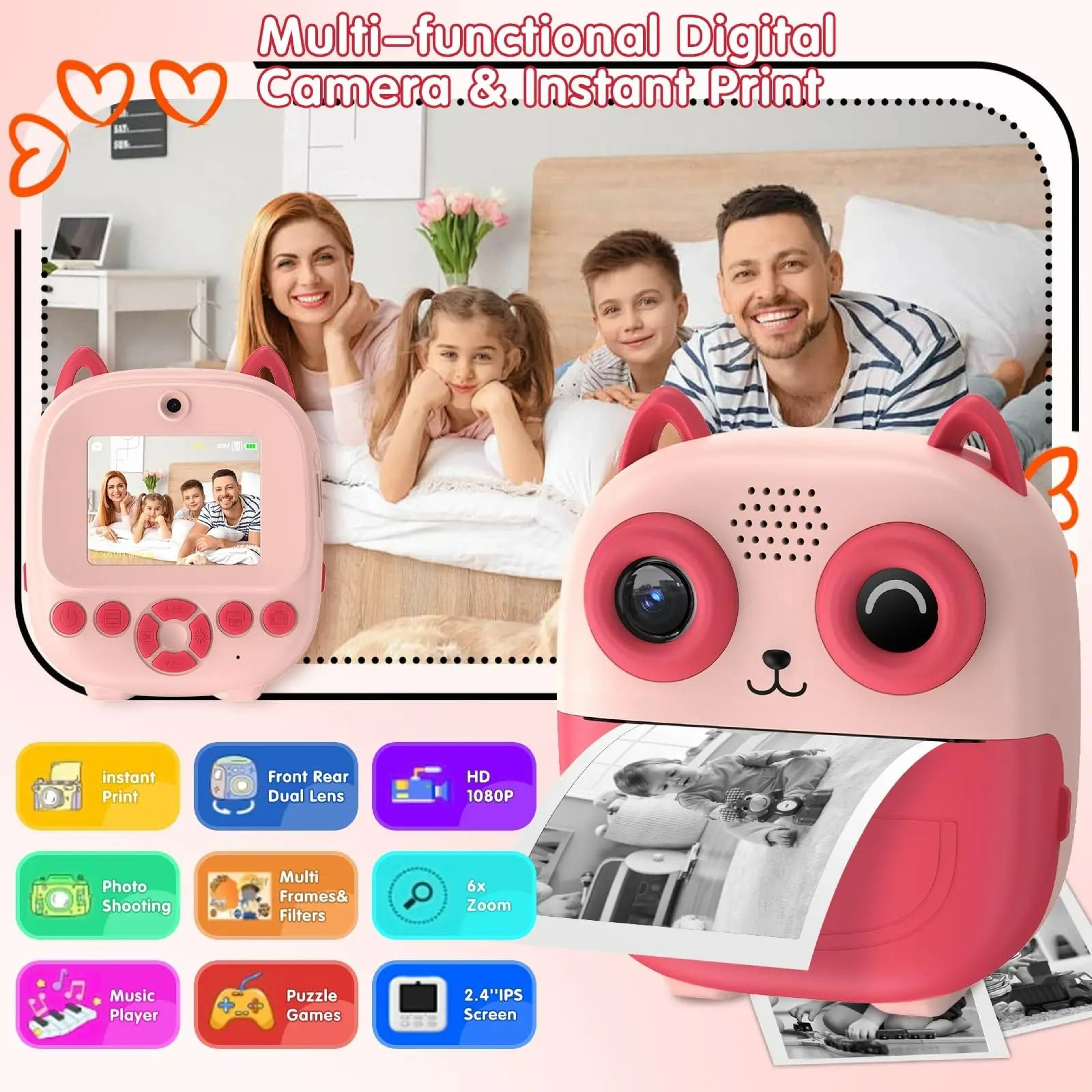 5PcsPhoto Paper 5PcsPhoto Paper Pink Camera Blue Camera 6