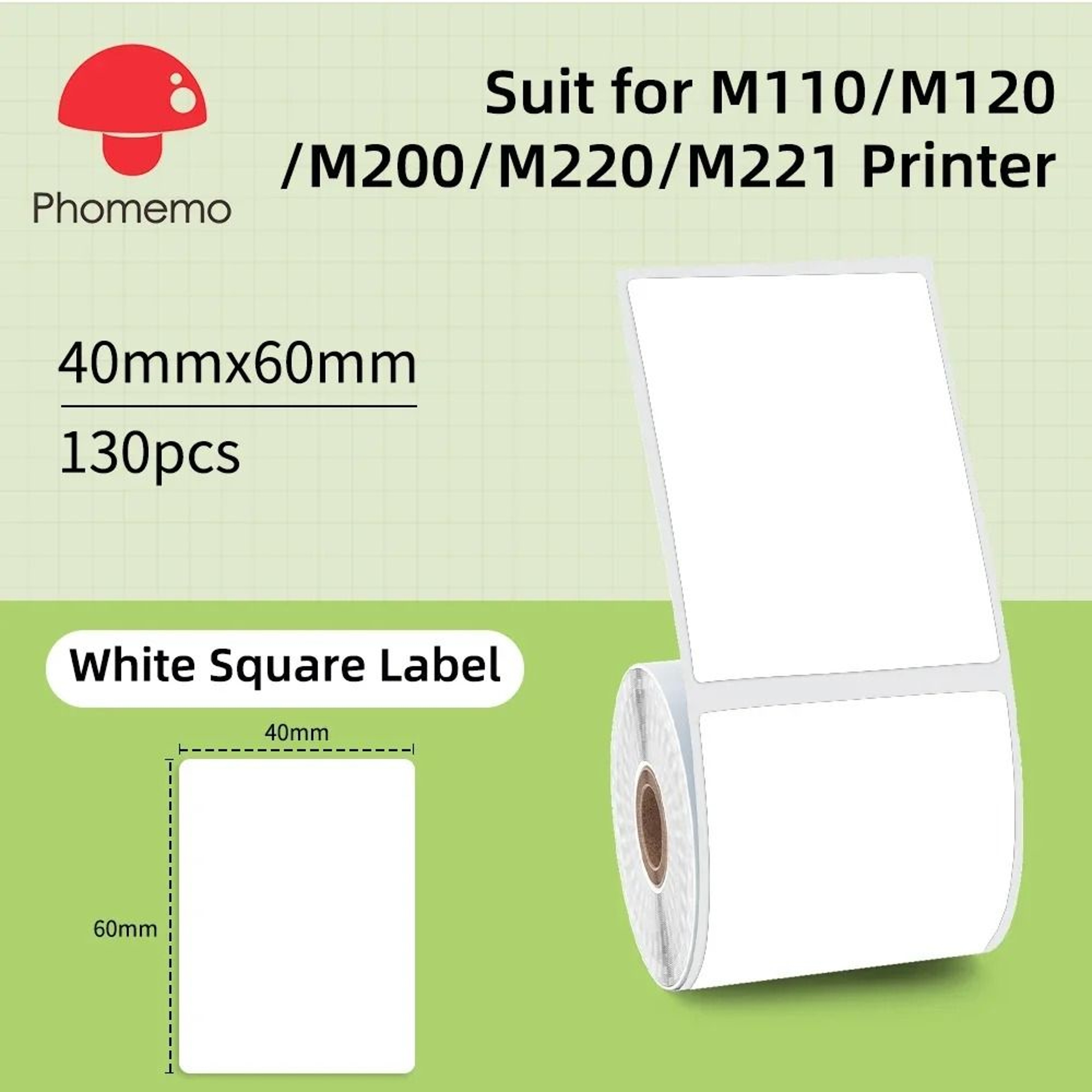 Phomemo M110 M220 Waterproof White Label Stickers 12