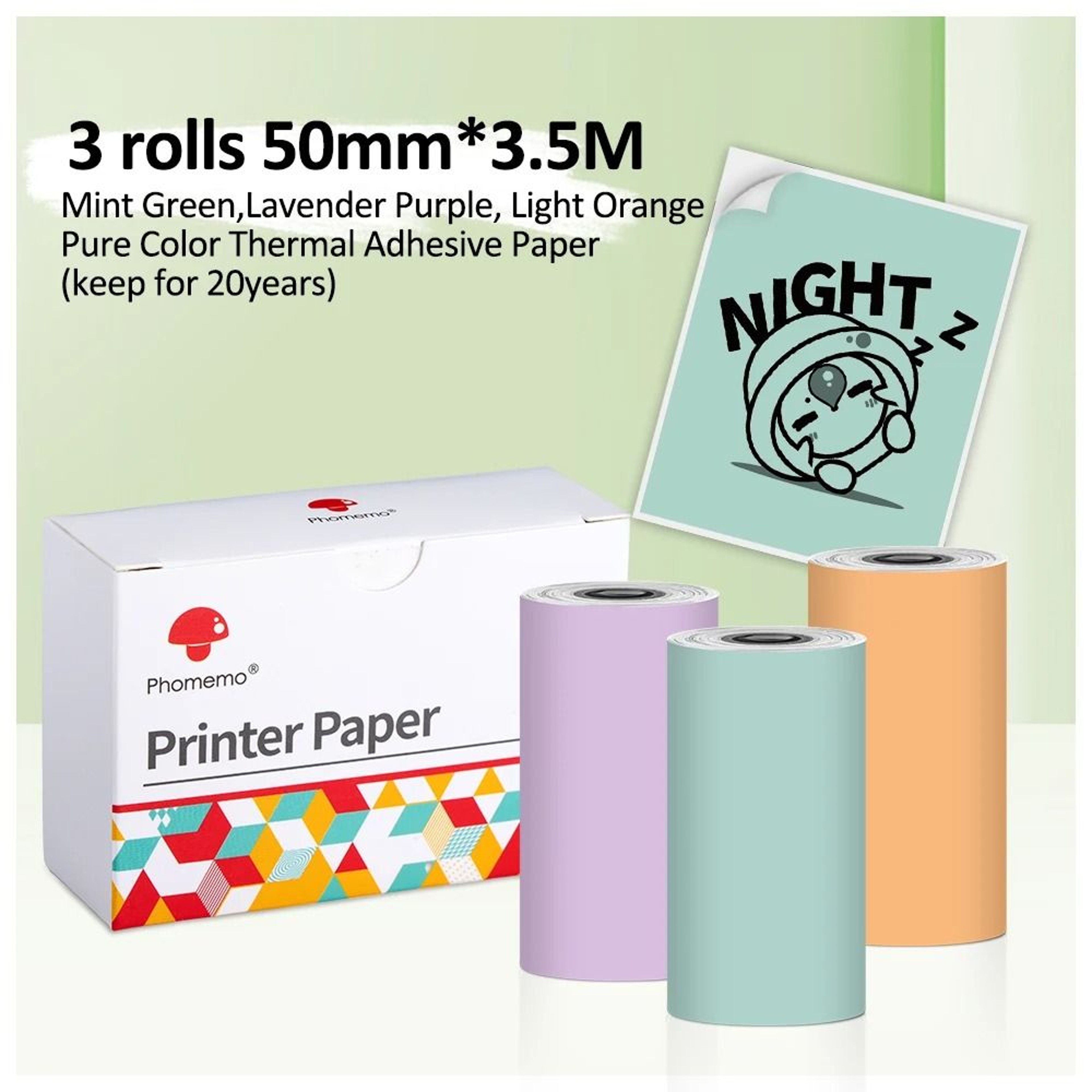 Phomemo M02 White Adhesive Paper Rolls 3 Pack 12
