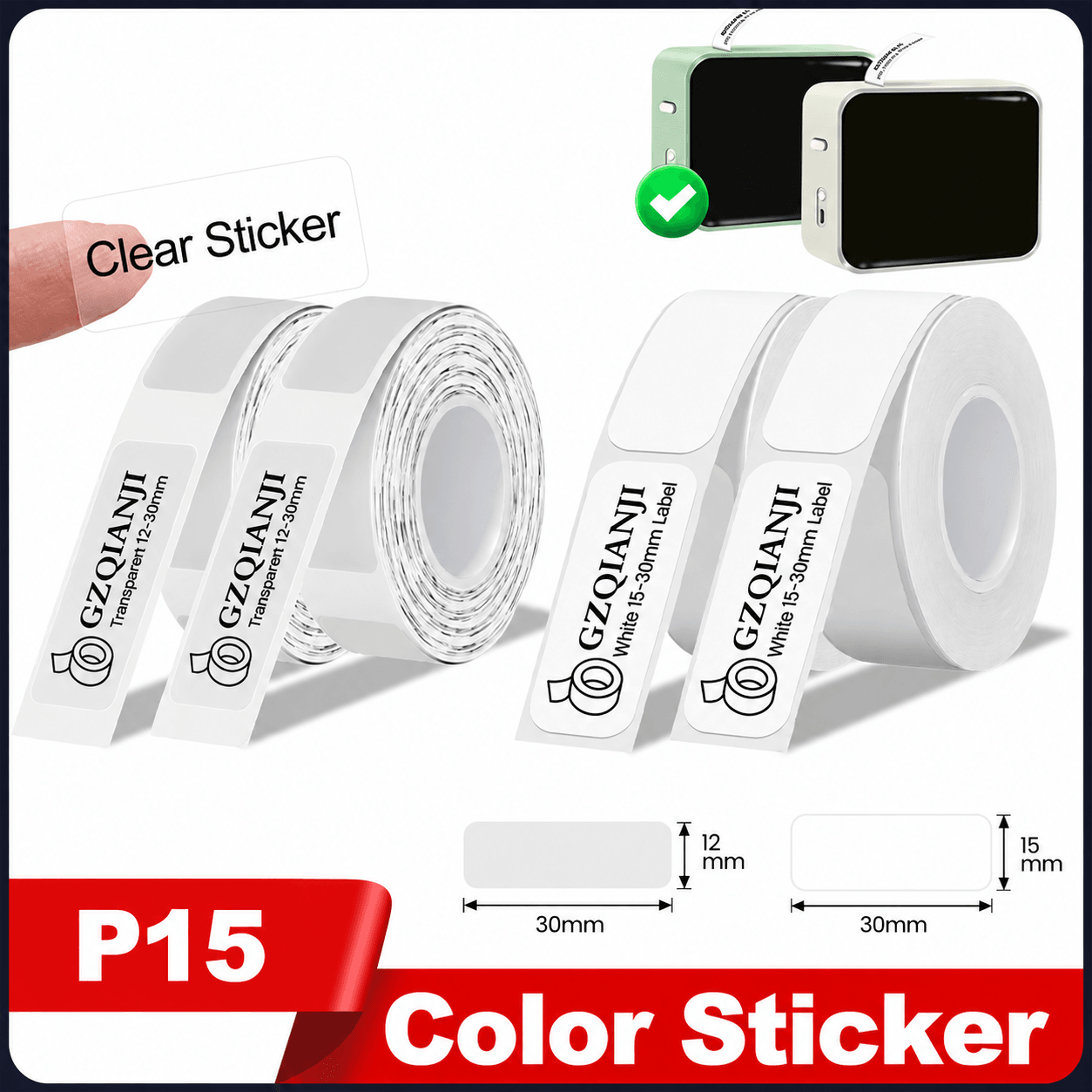 P15 Compact Bluetooth Label Printer 0