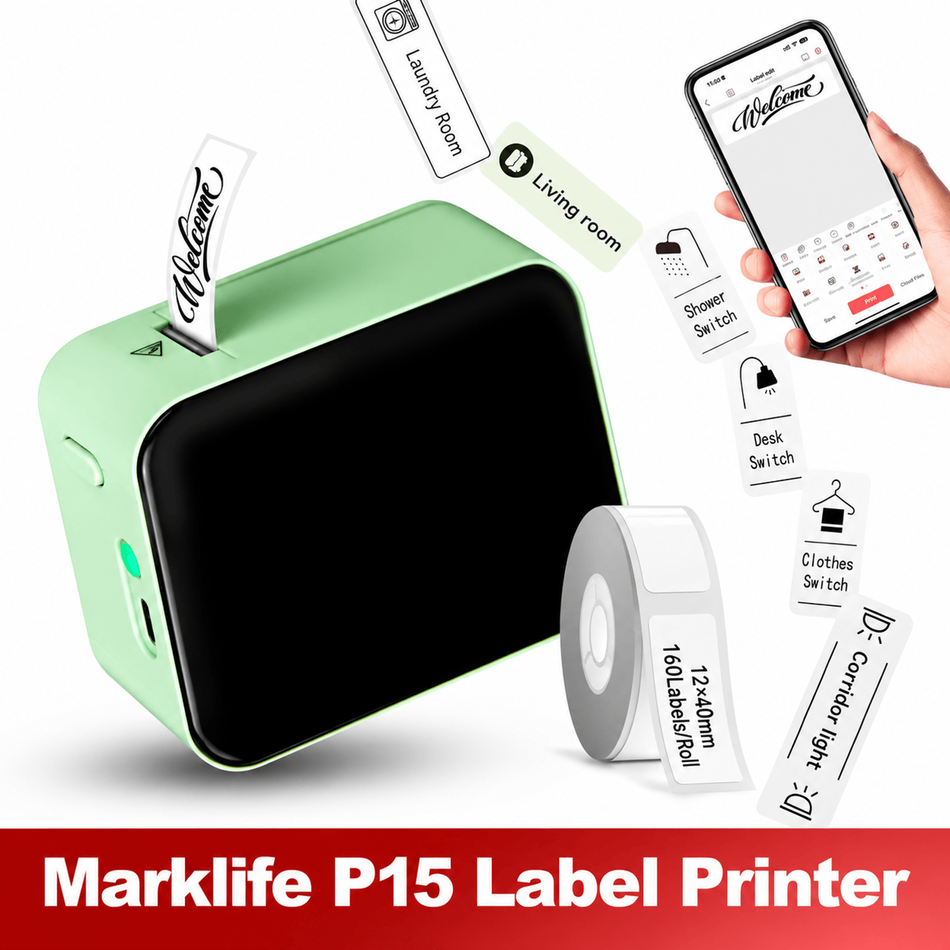 P15 Smart Bluetooth Sticker Label Maker 0
