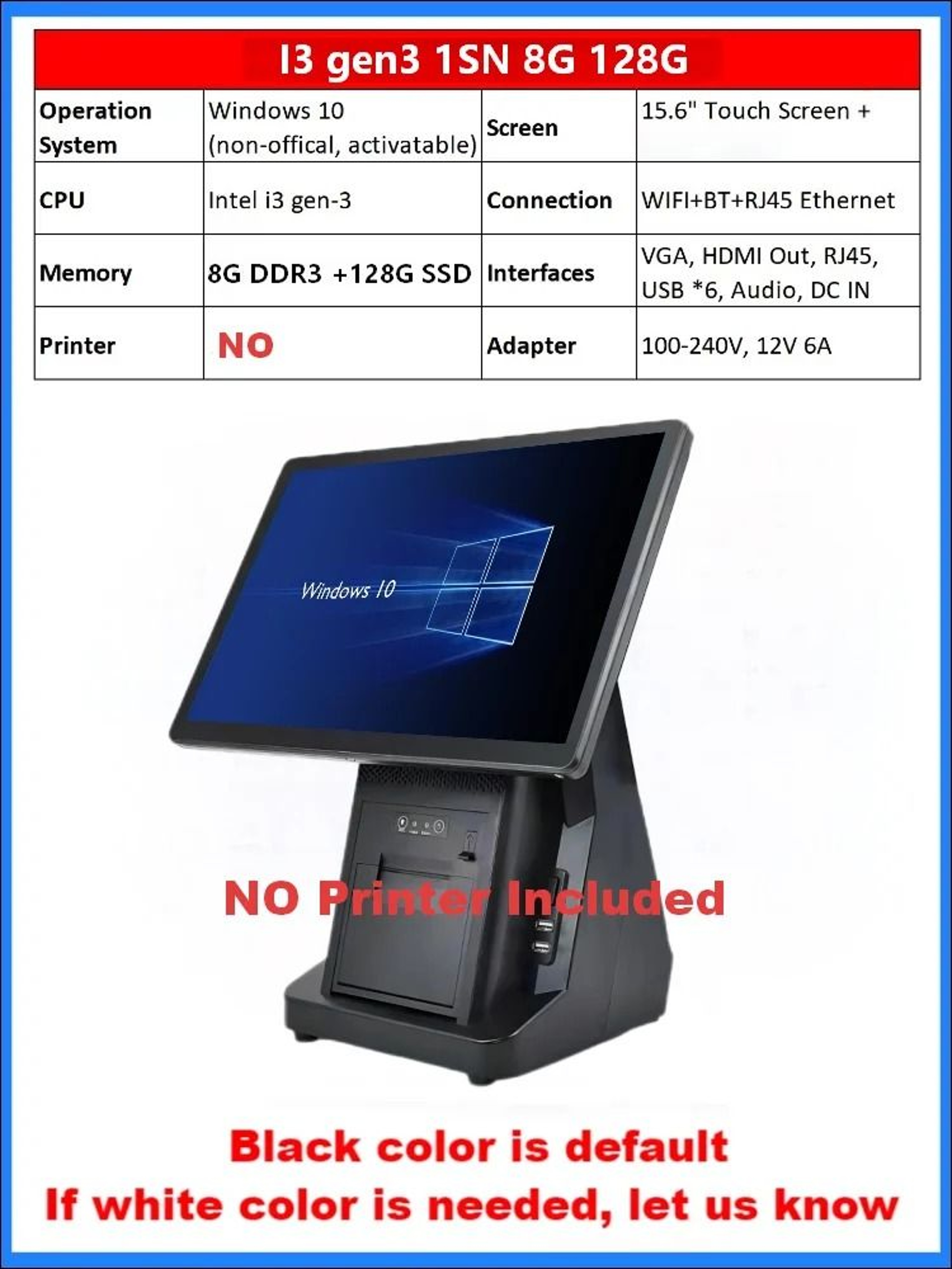 156 Inch Windows Touchscreen POS System 18