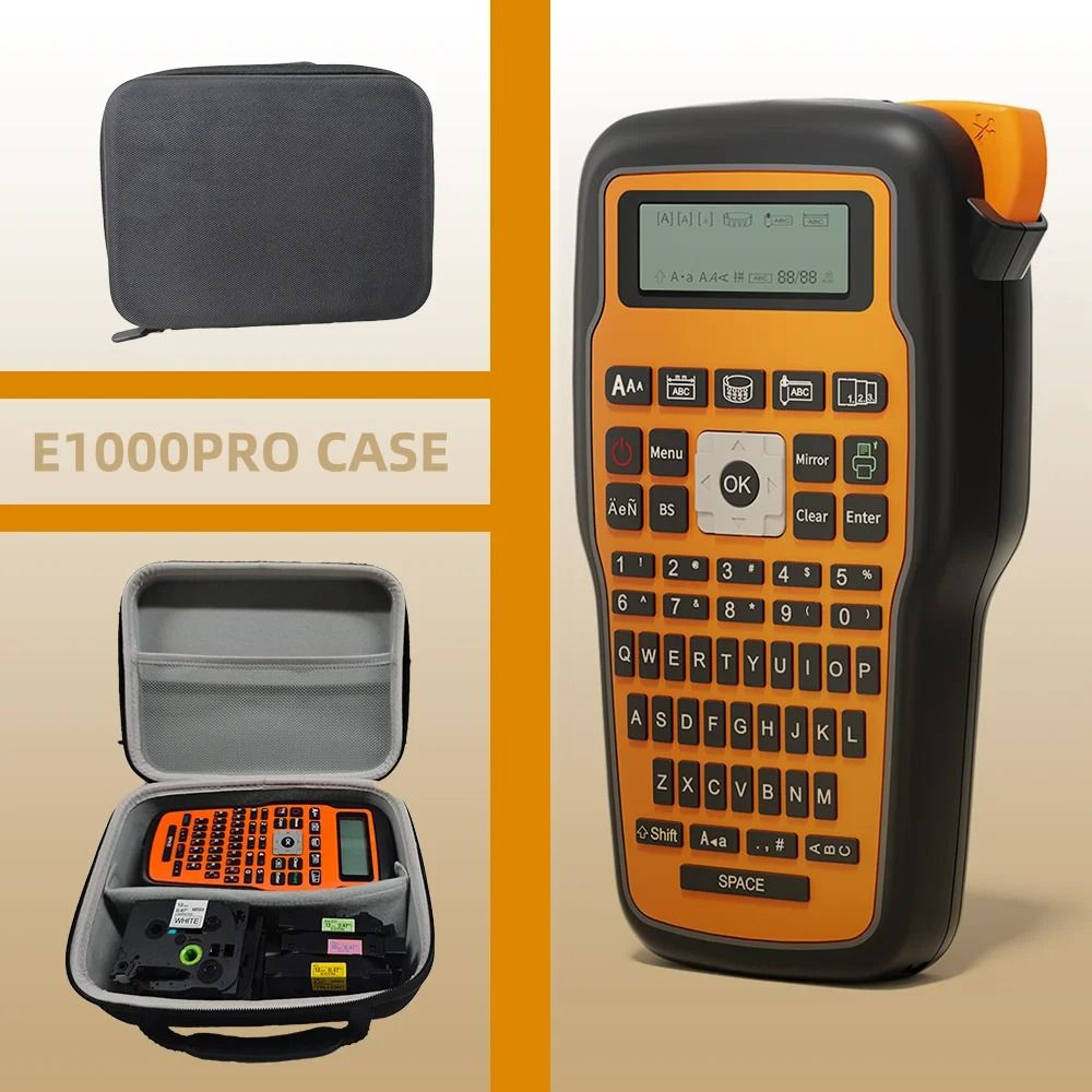 E1000PRO Label Maker Protective Carrying Case 0