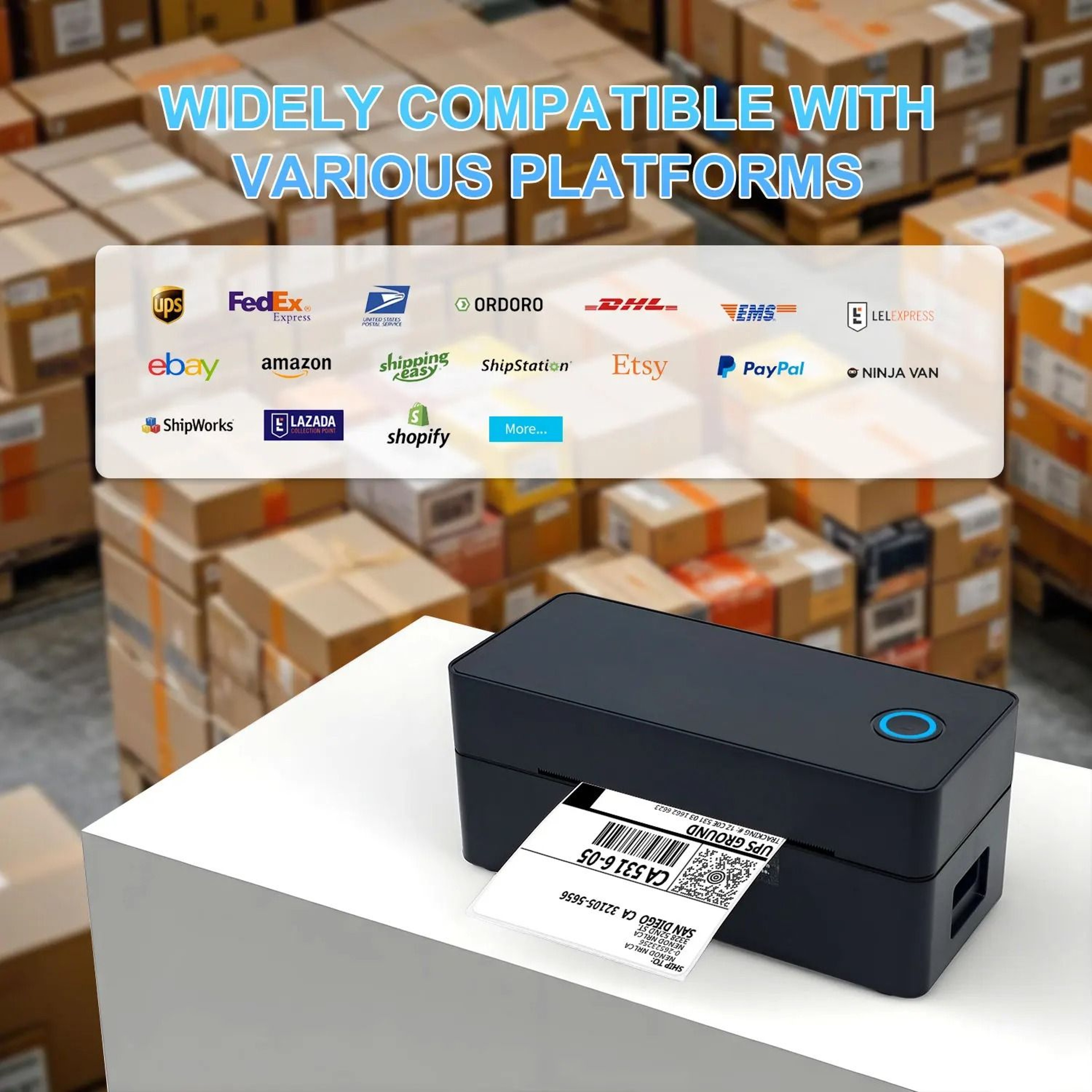 Wireless 4x6 Thermal Shipping Label Printer 1