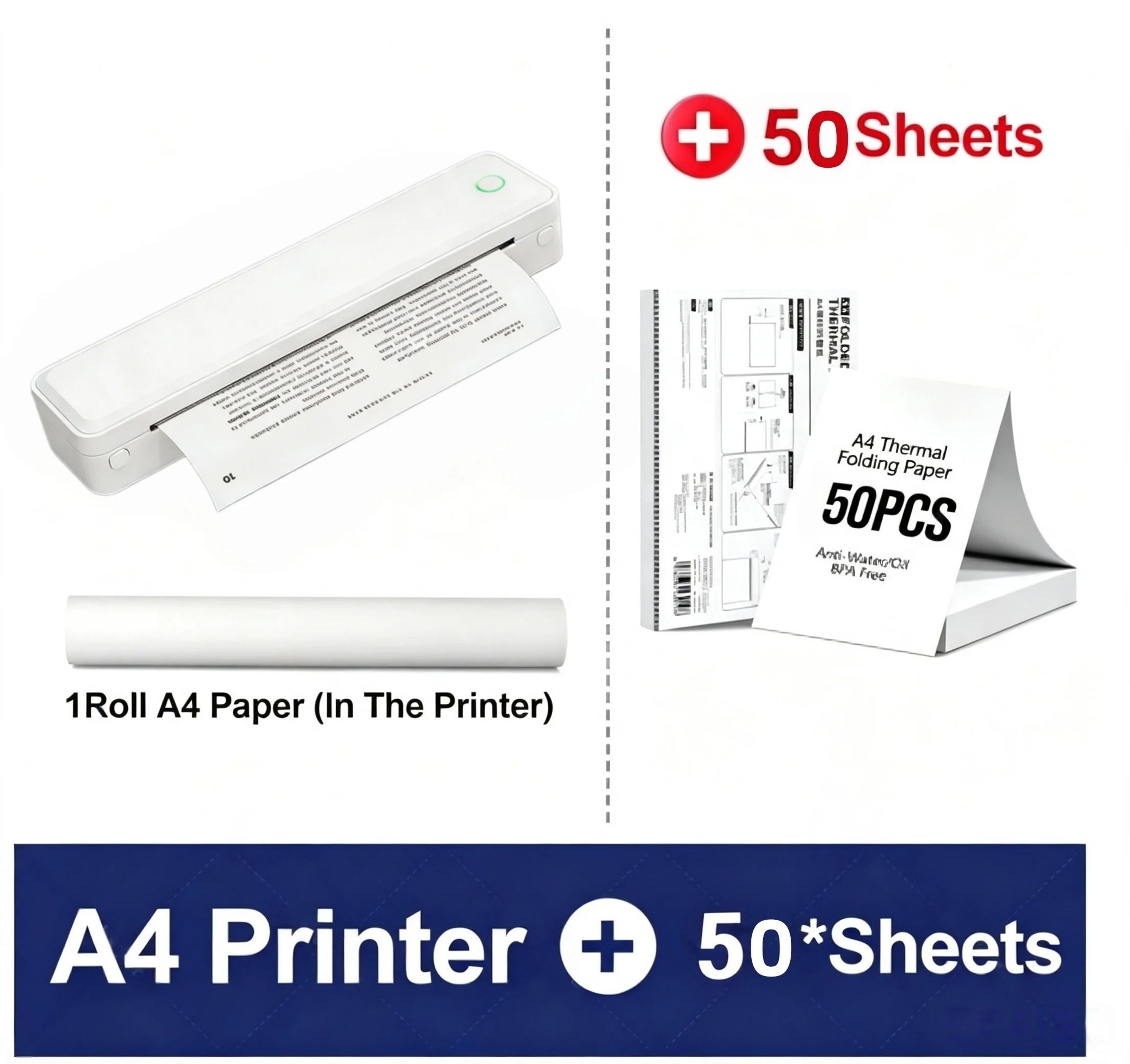 A4 Wireless 203DPI Portable Thermal Printer 12