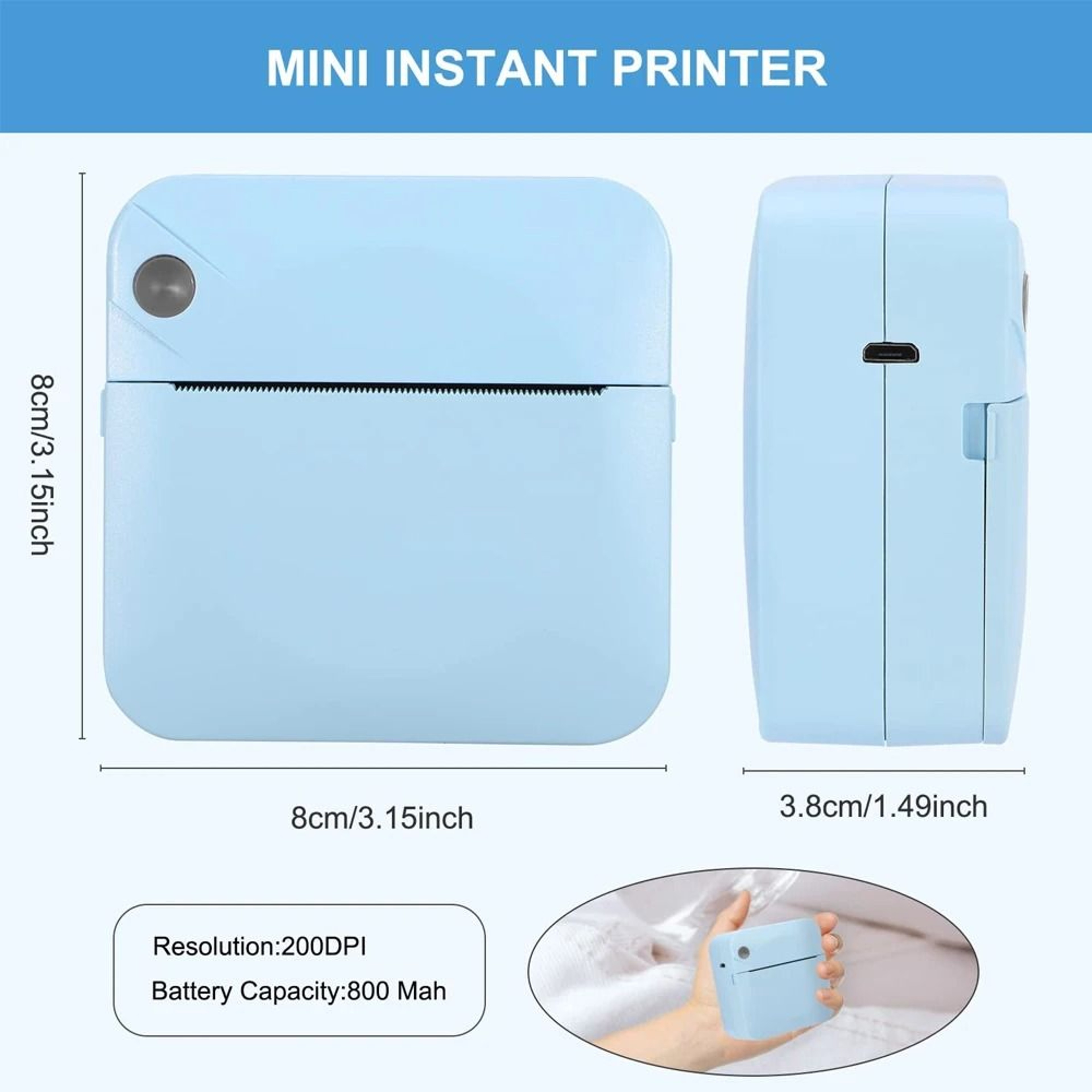 Wireless Pocket Thermal Photo Sticker Printer 1