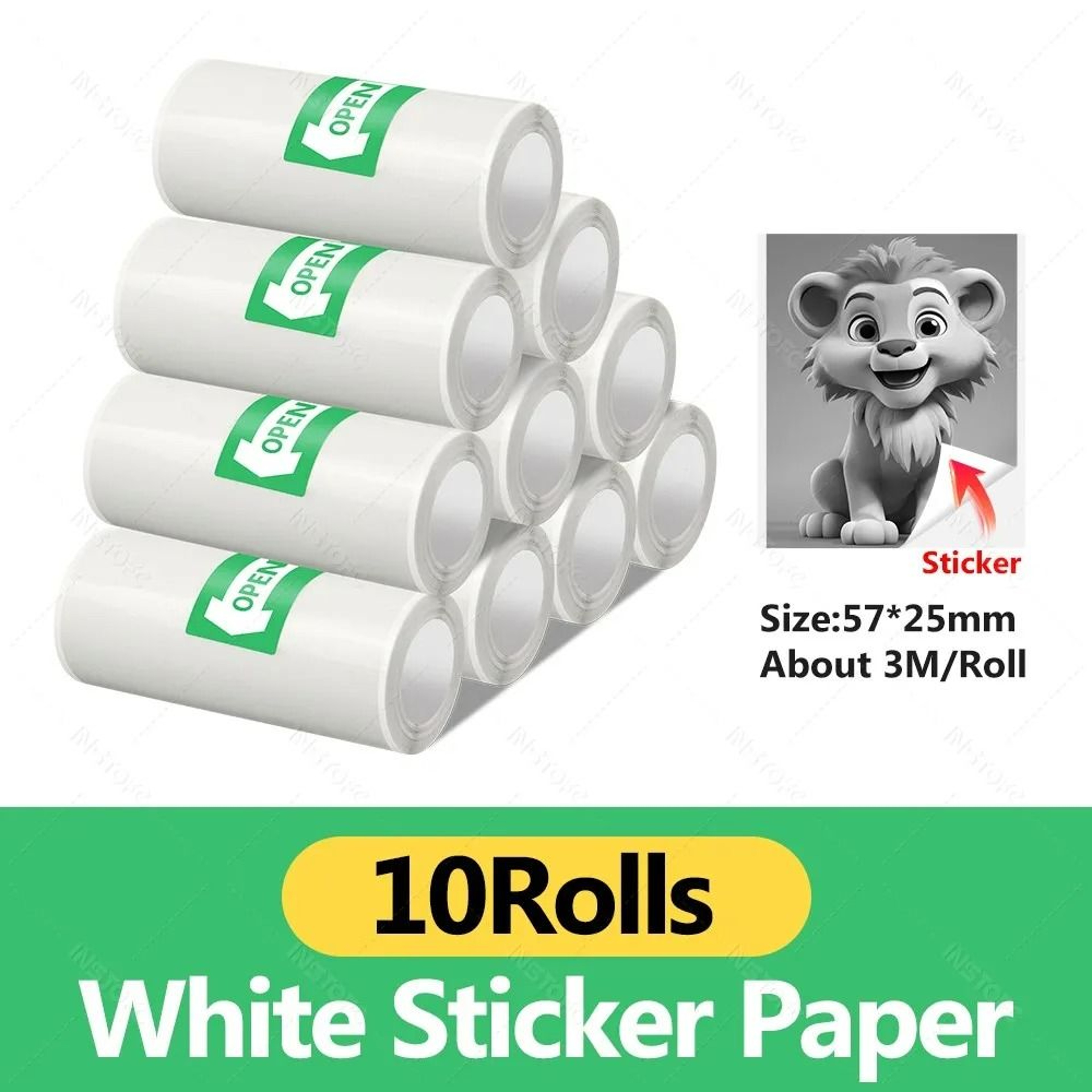 57mm Mini Thermal Printer Paper And Sticker Rolls 10