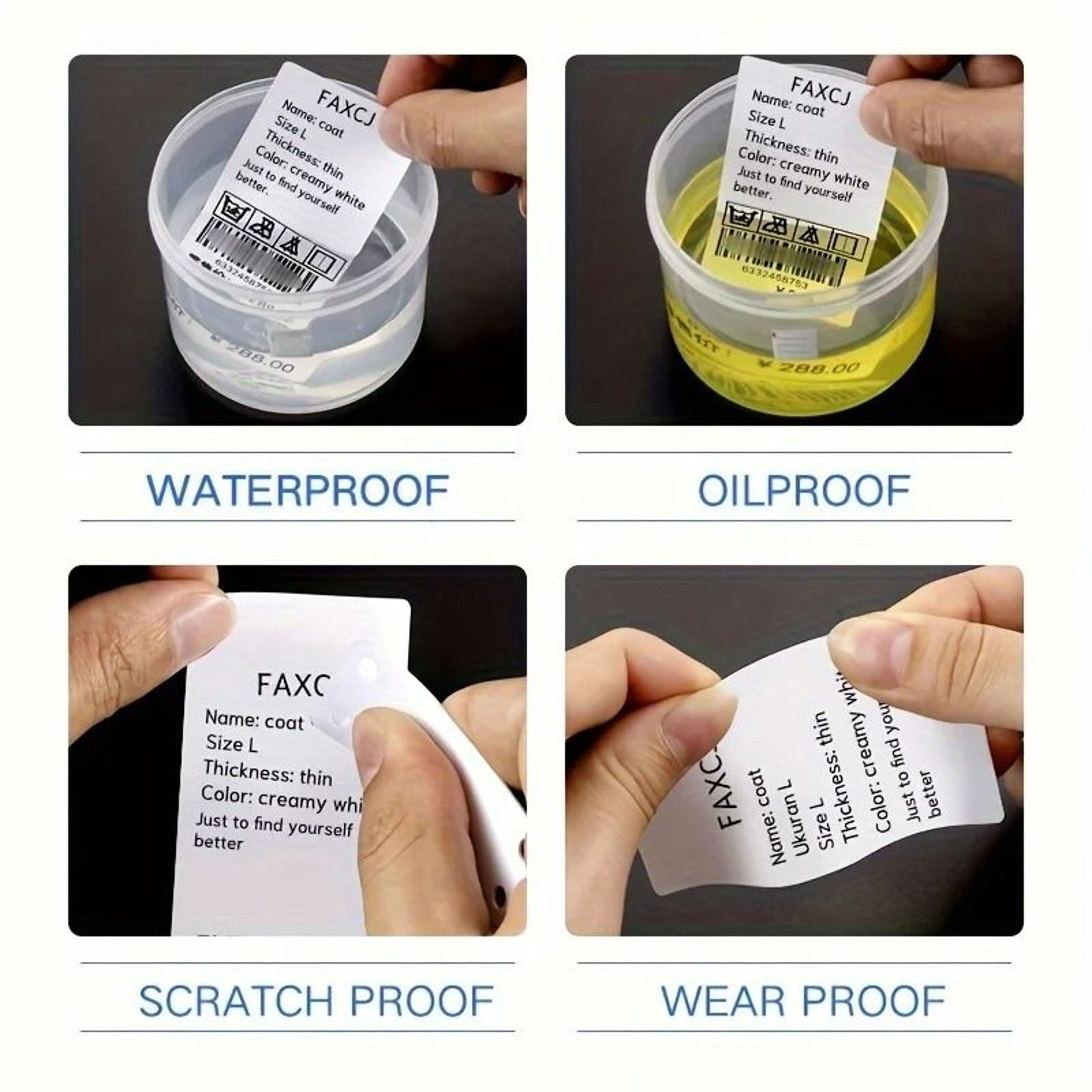 Niimbot Waterproof White Thermal Label Rolls 6