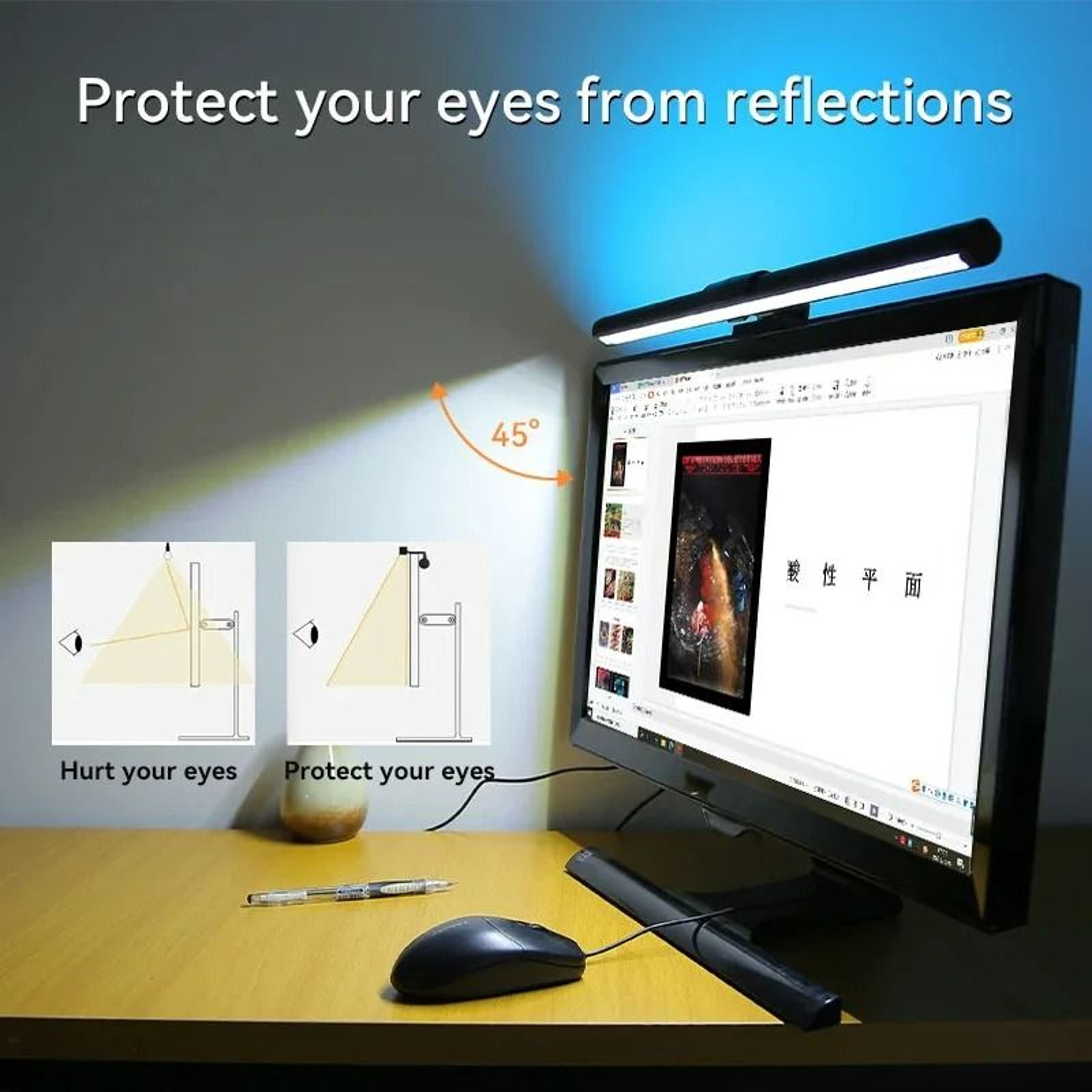 USB Dimmable Monitor Light Bar 5