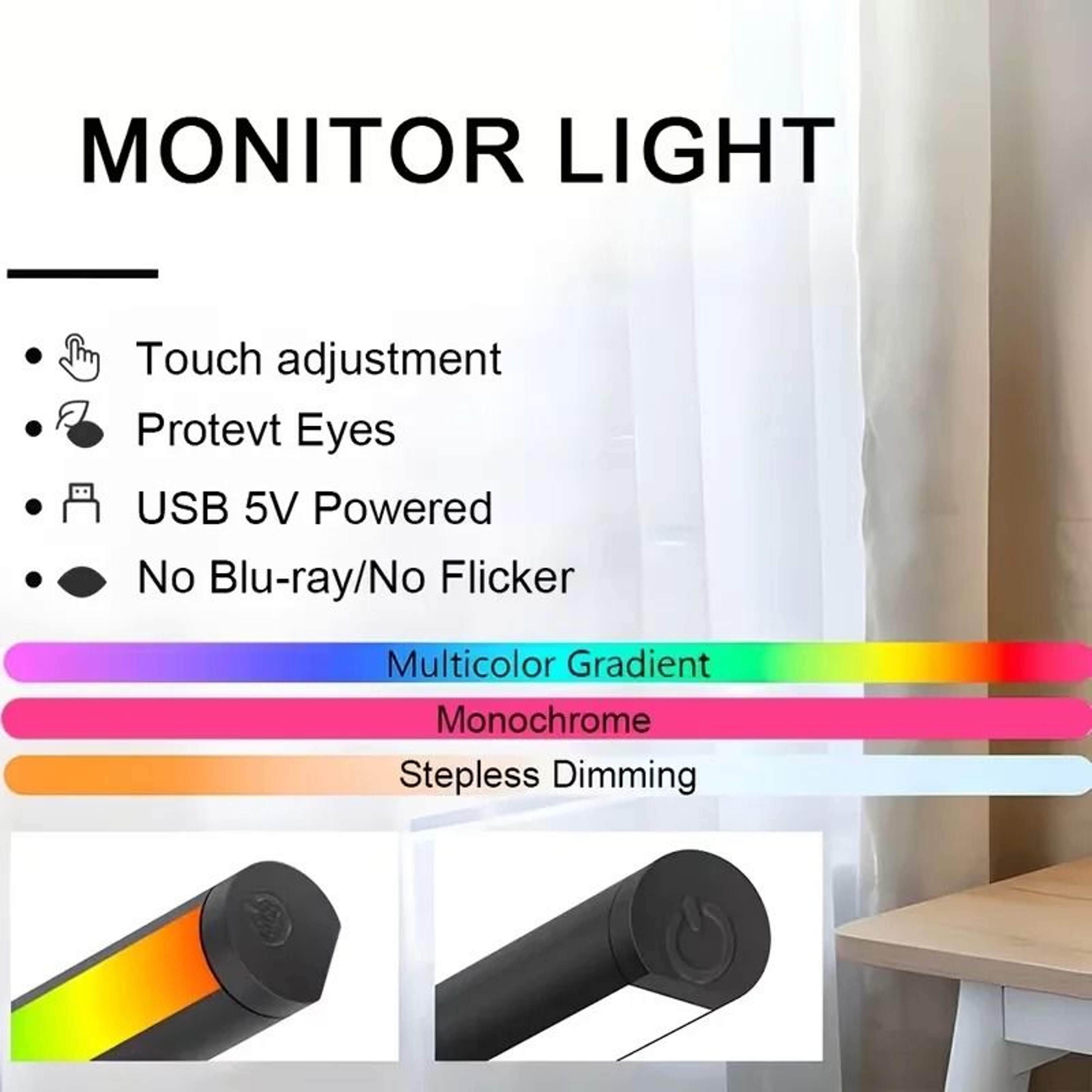 LumiBar USB Dimmable Monitor Light 3